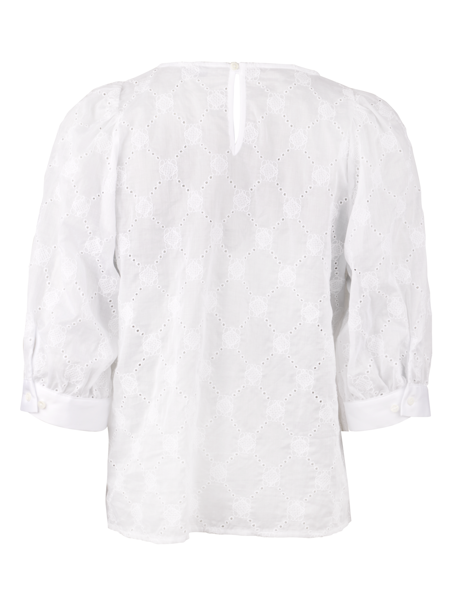 Carmen White Patterned Blouse