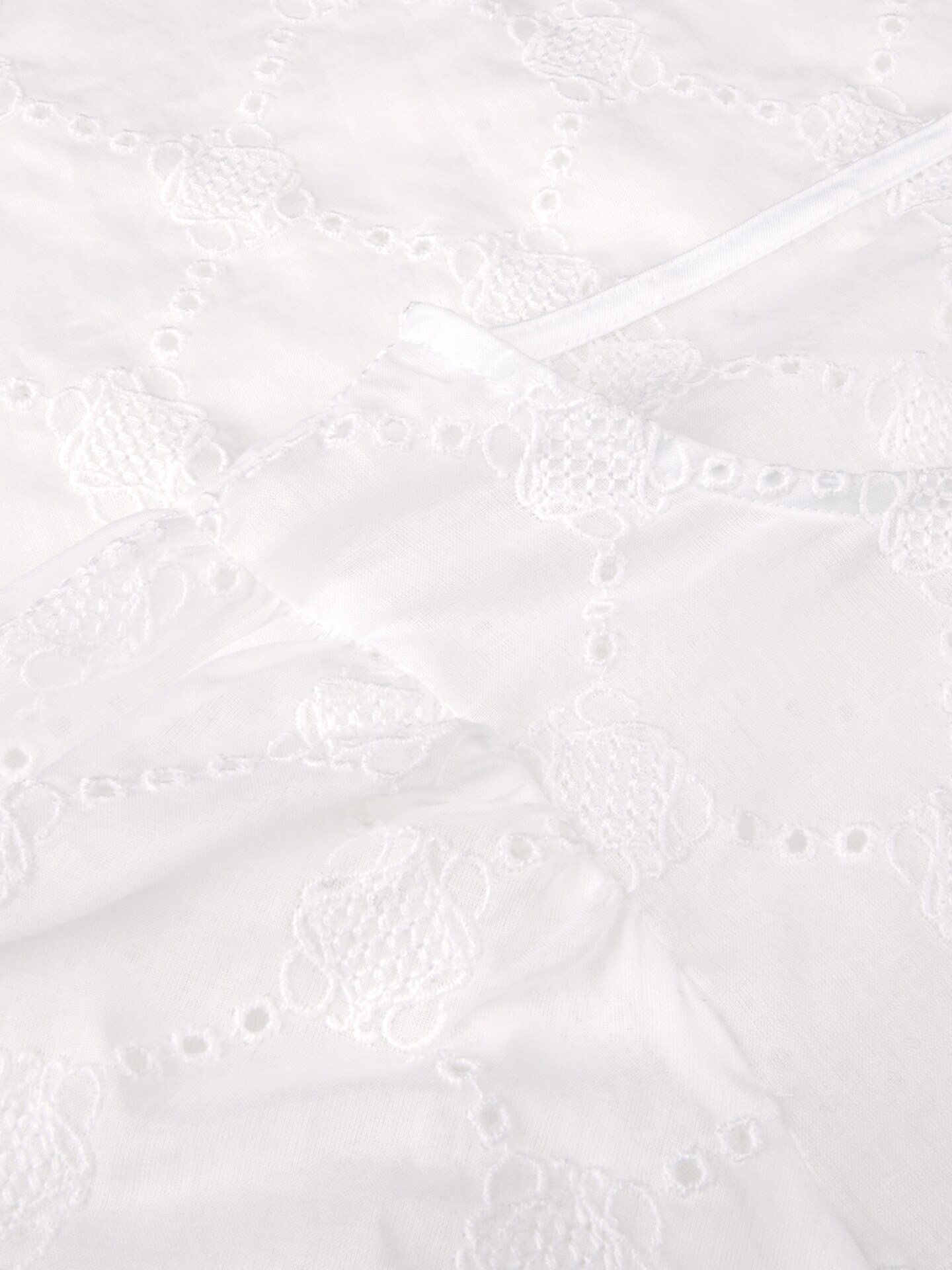 Carmen White Patterned Blouse