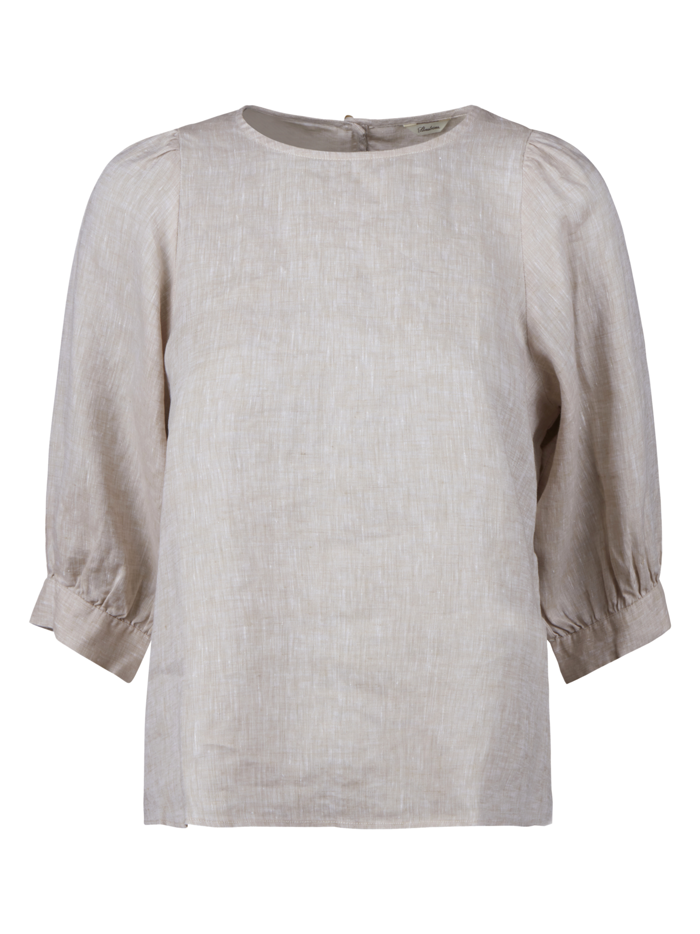 Carmen Beige Linen Blouse