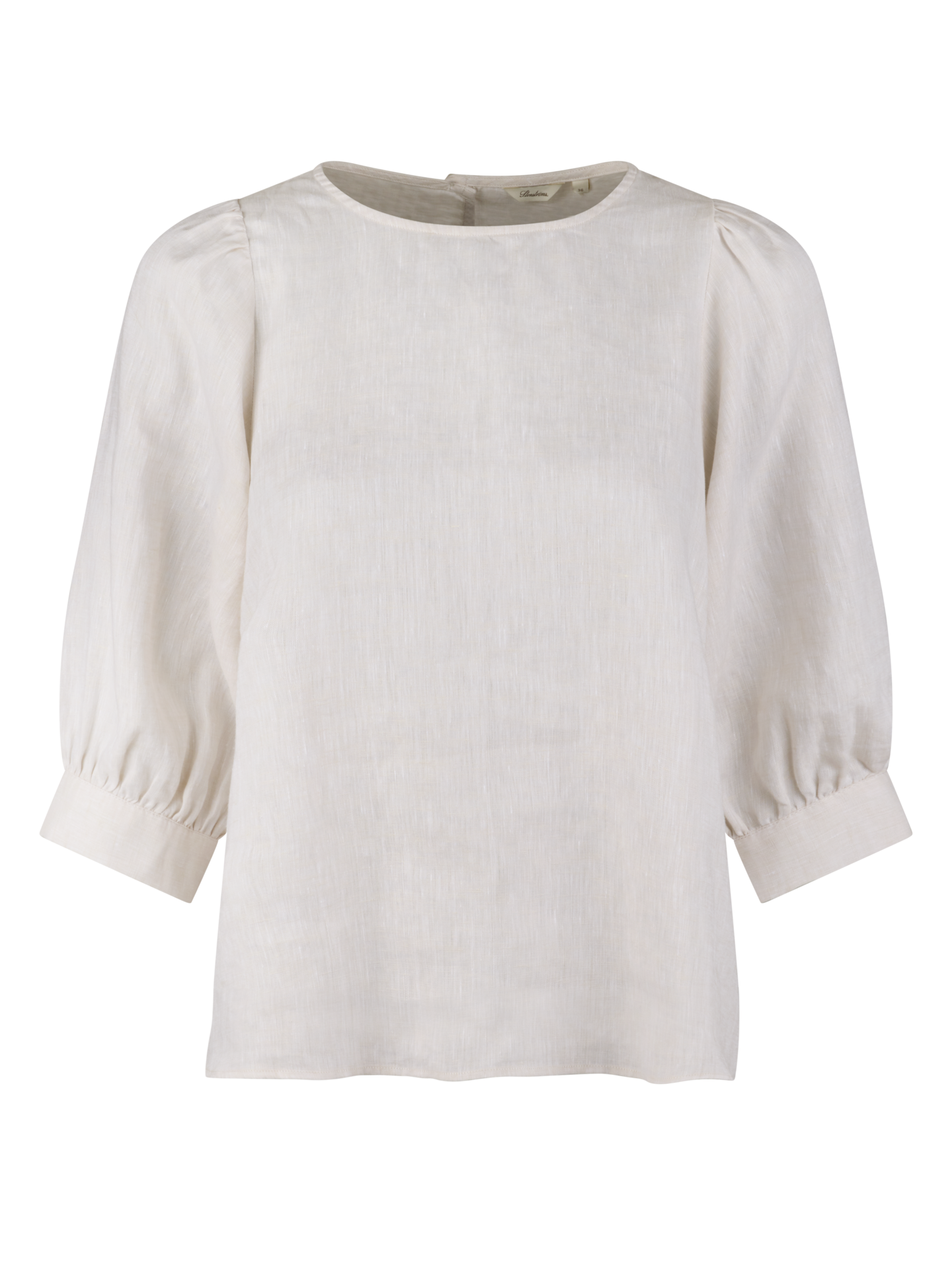 Stenströms Carmen Beige Linen Blouse | Women | Women's shirts & blouses | Feminine | Size: 36 | Beige | Solid | 3/4 Sleeves
