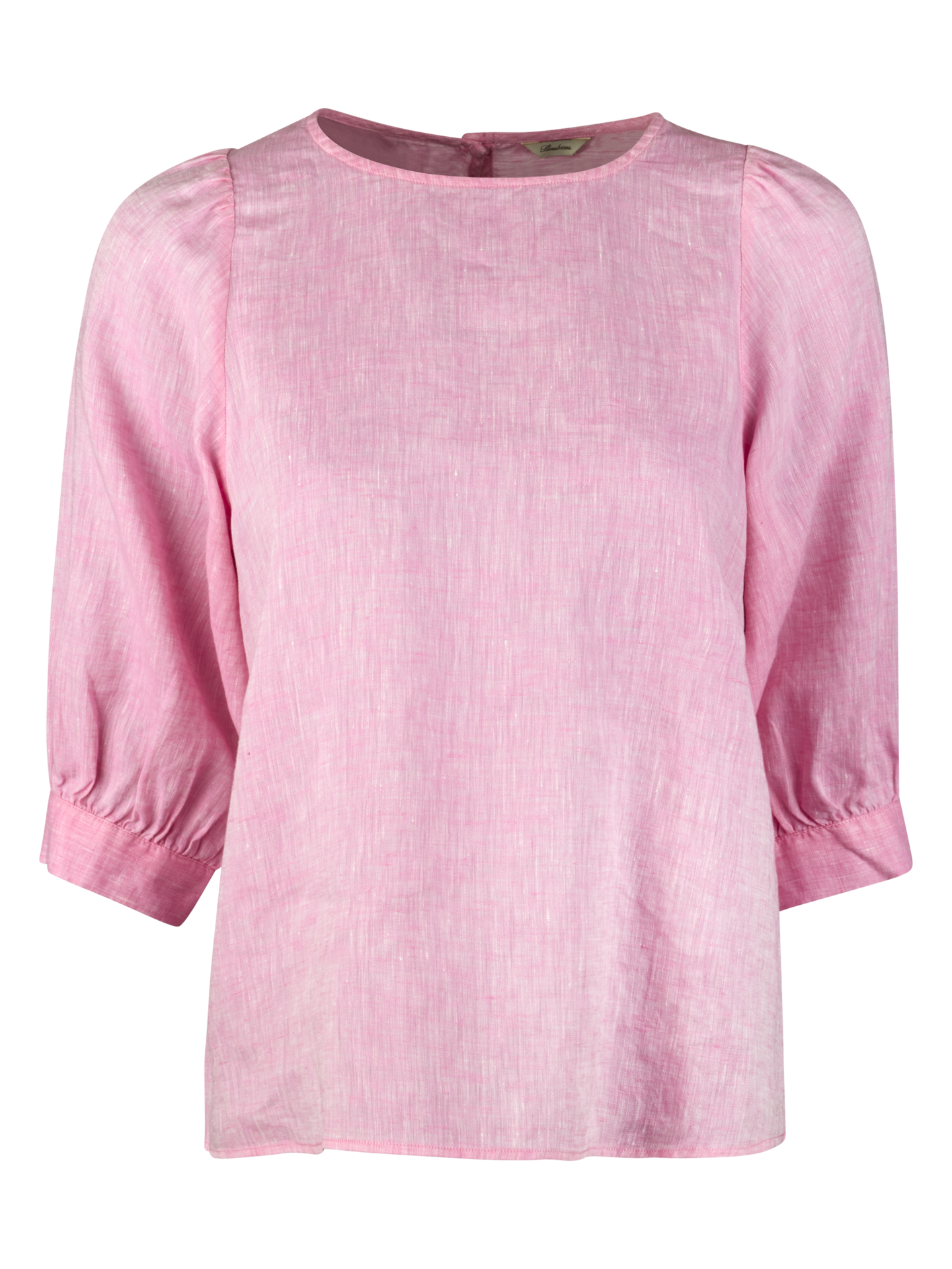 Stenströms Carmen Pink Linen Blouse | Women | Women's shirts & blouses | Feminine | Size: 36 | Pink | Solid | 3/4 Sleeves