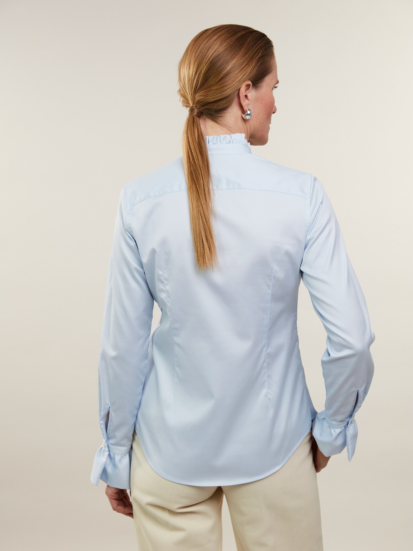 Rüschenbluse Hellblau Darya