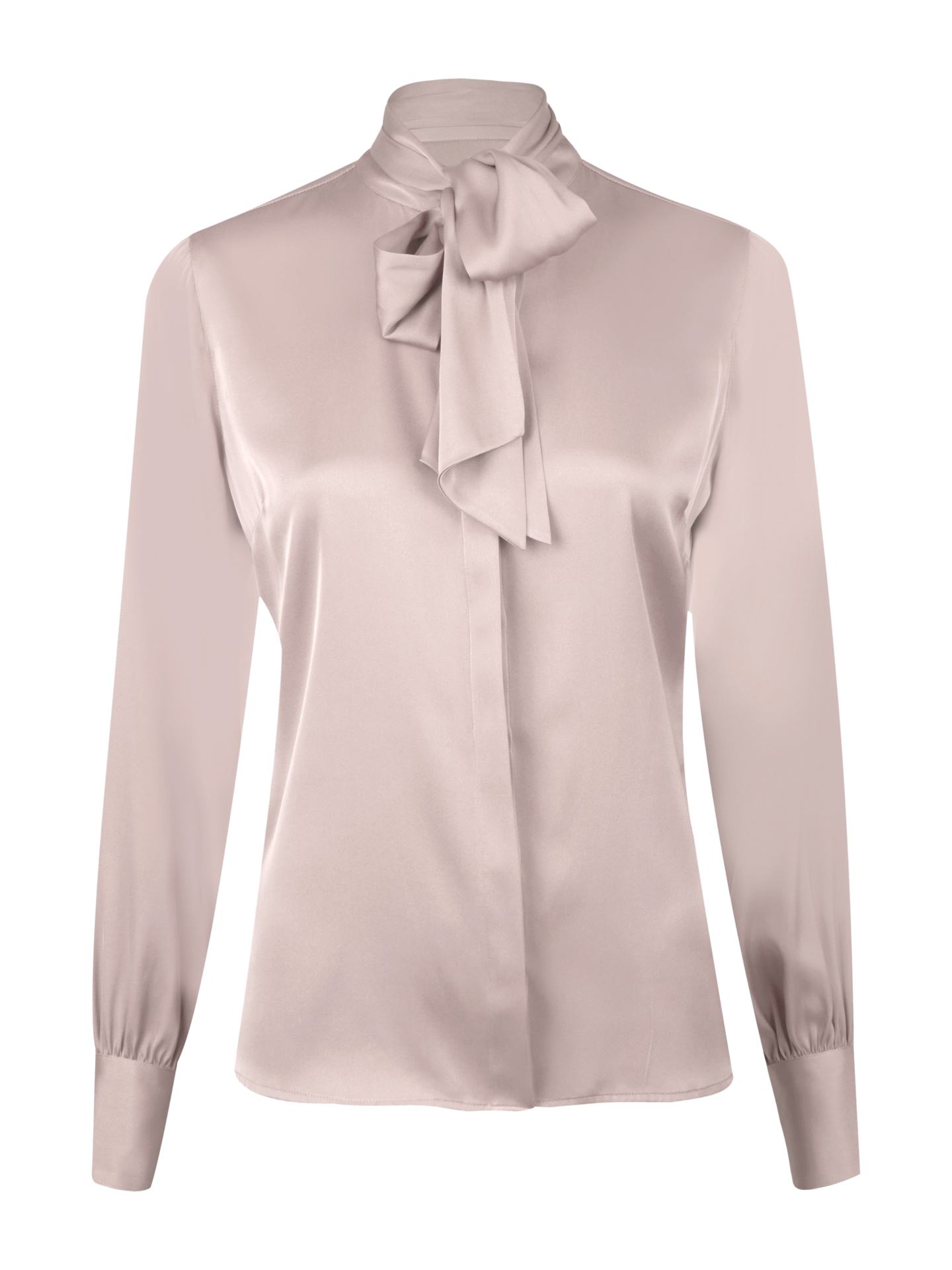 Stenströms Selma Light pink Bow Blouse | Women | Women's shirts & blouses | Regular | Size: 46 | Light pink | Solid | Long Sleeves