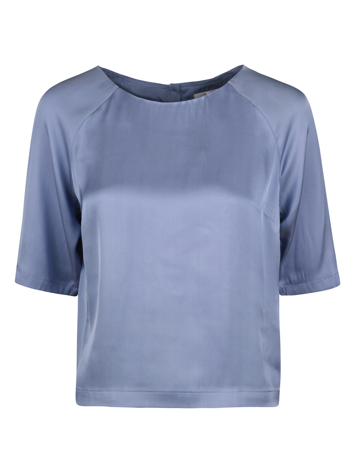 Stenströms Emily Blue Silk Blouse | Women | Women's shirts & blouses | Feminine | Size: 44 | Blue | Solid | Short Sleeves
