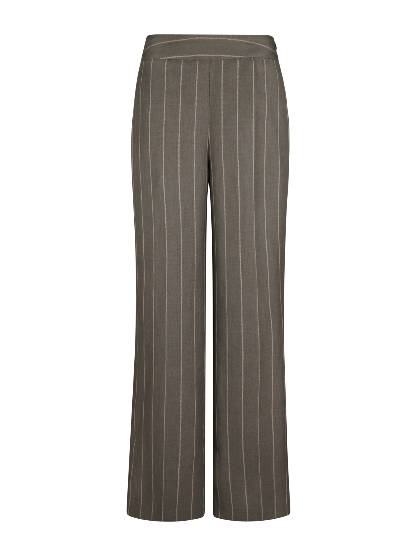 Stenströms Eve Grey Striped Linen Pants | Women | Pants | Size: S | Grey