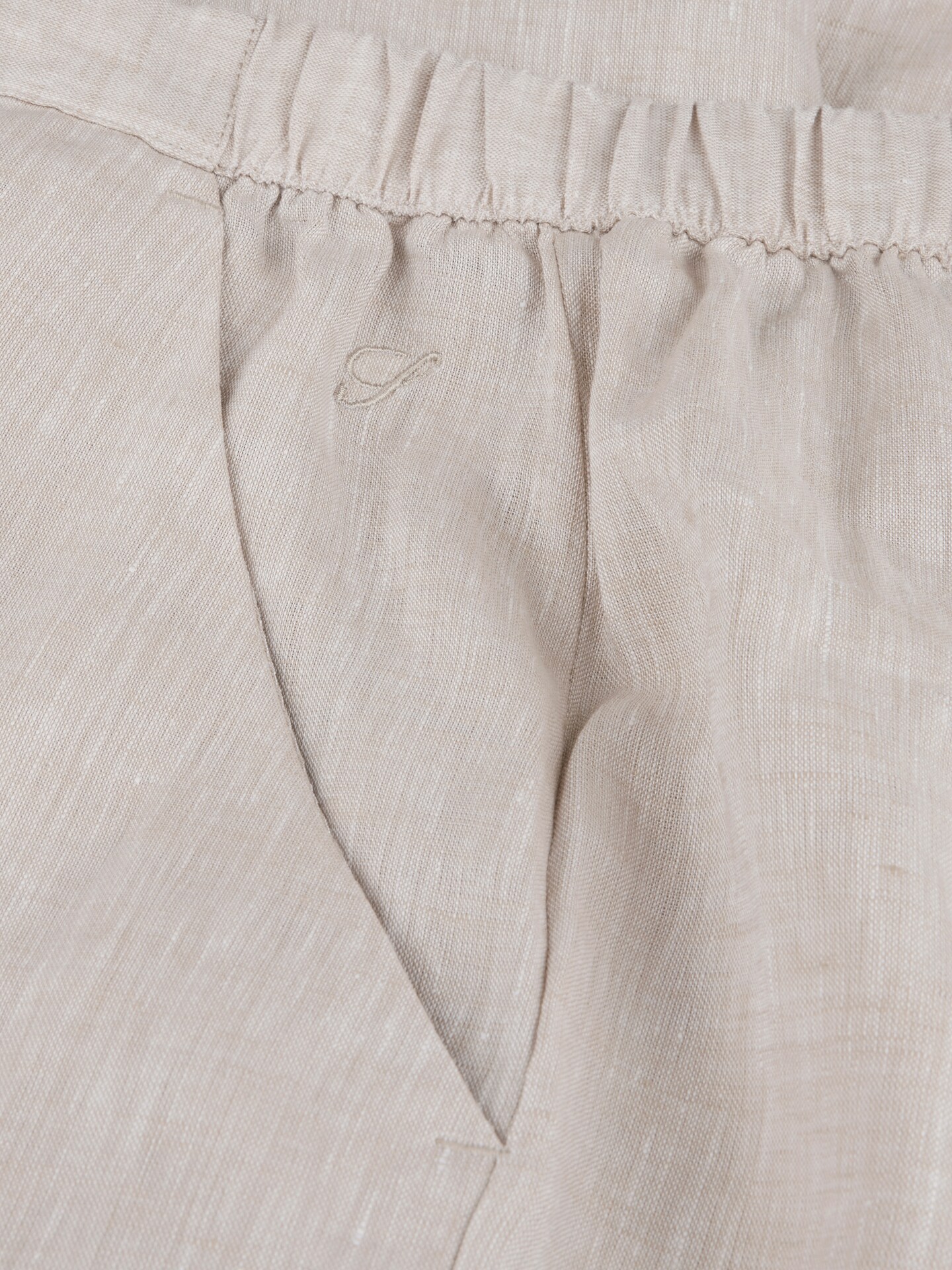 Engla Beige Linnebyxor 