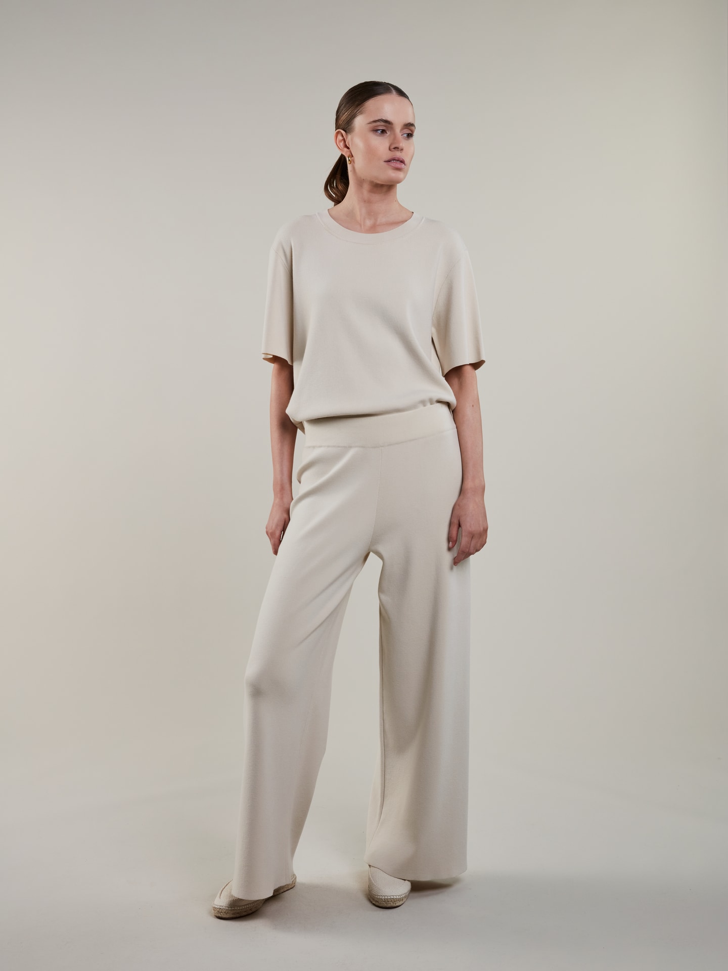 Jupiter Offwhite Knitted Pants