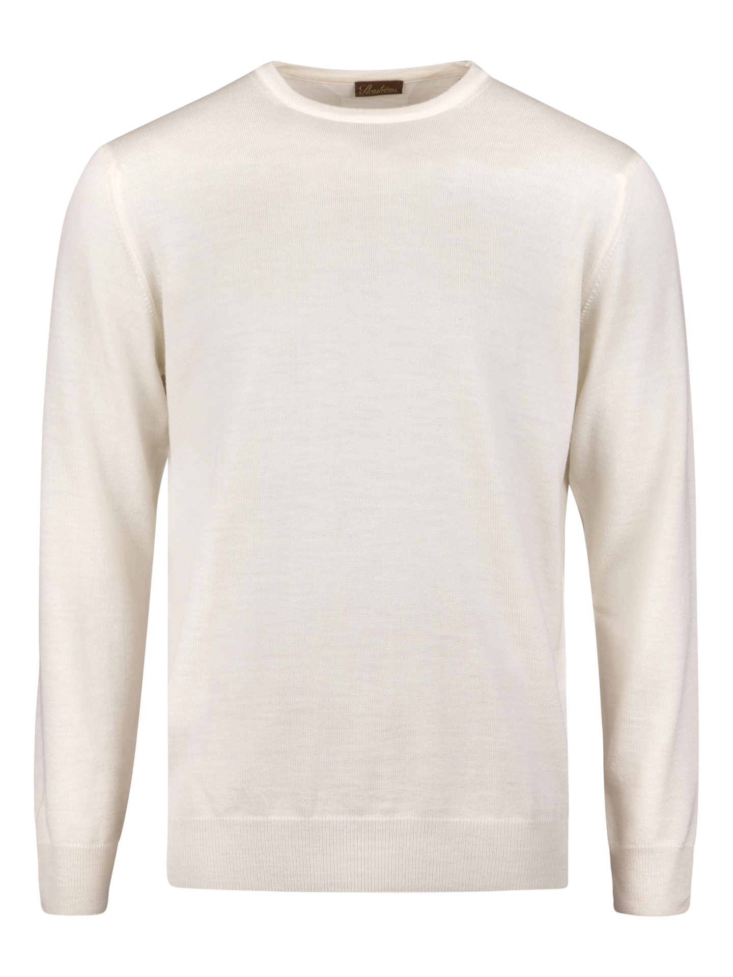 Stenströms Offwhite Merino Wool Crew Neck | Men | Men's knitwear & sweatshirts | Size: XL | Offwhite | Solid | Long Sleeves
