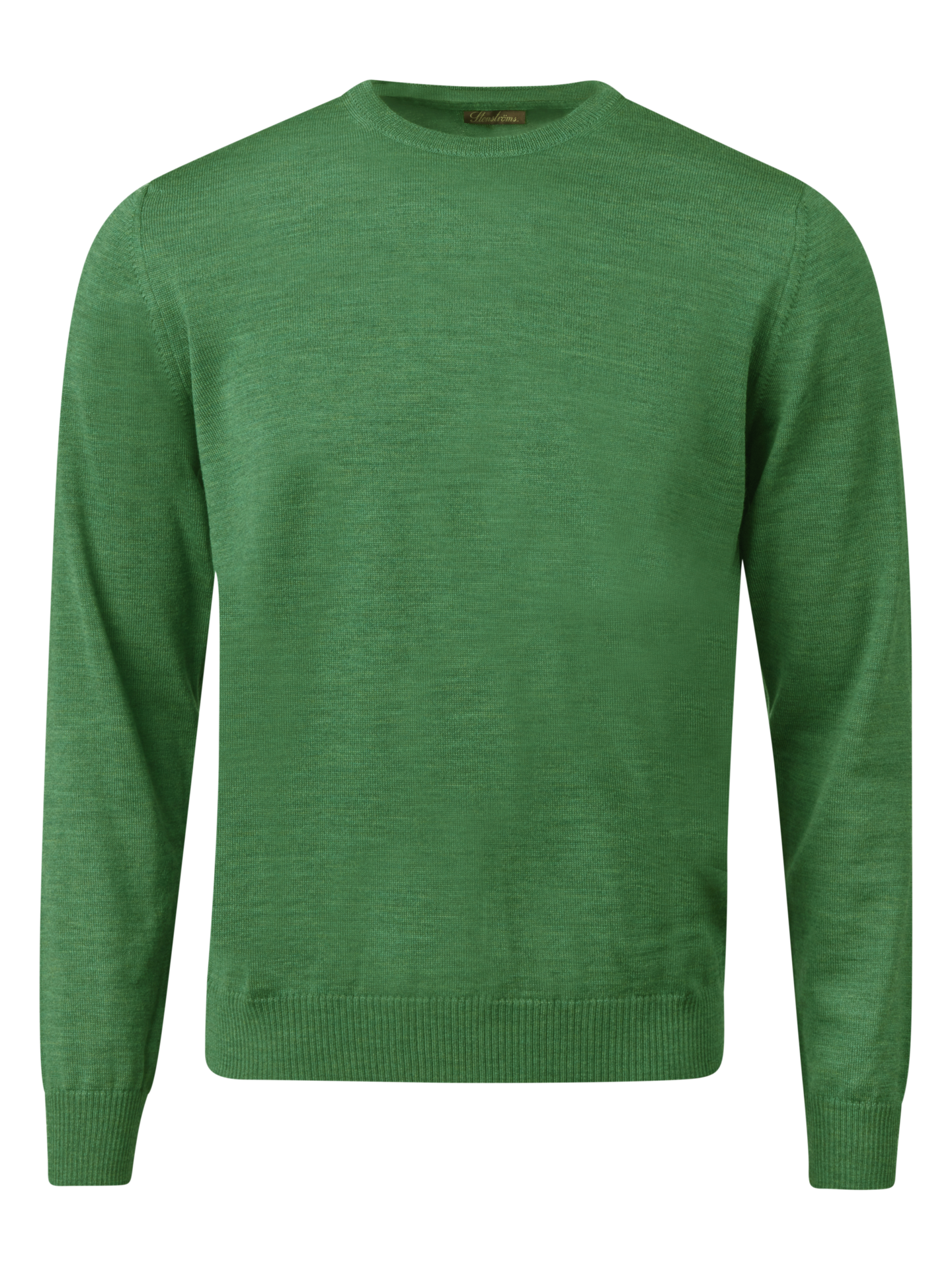 Stenströms Green Merino Wool Crew Neck | Men | Men's knitwear & sweatshirts | Size: L | Green | Solid | Long Sleeves