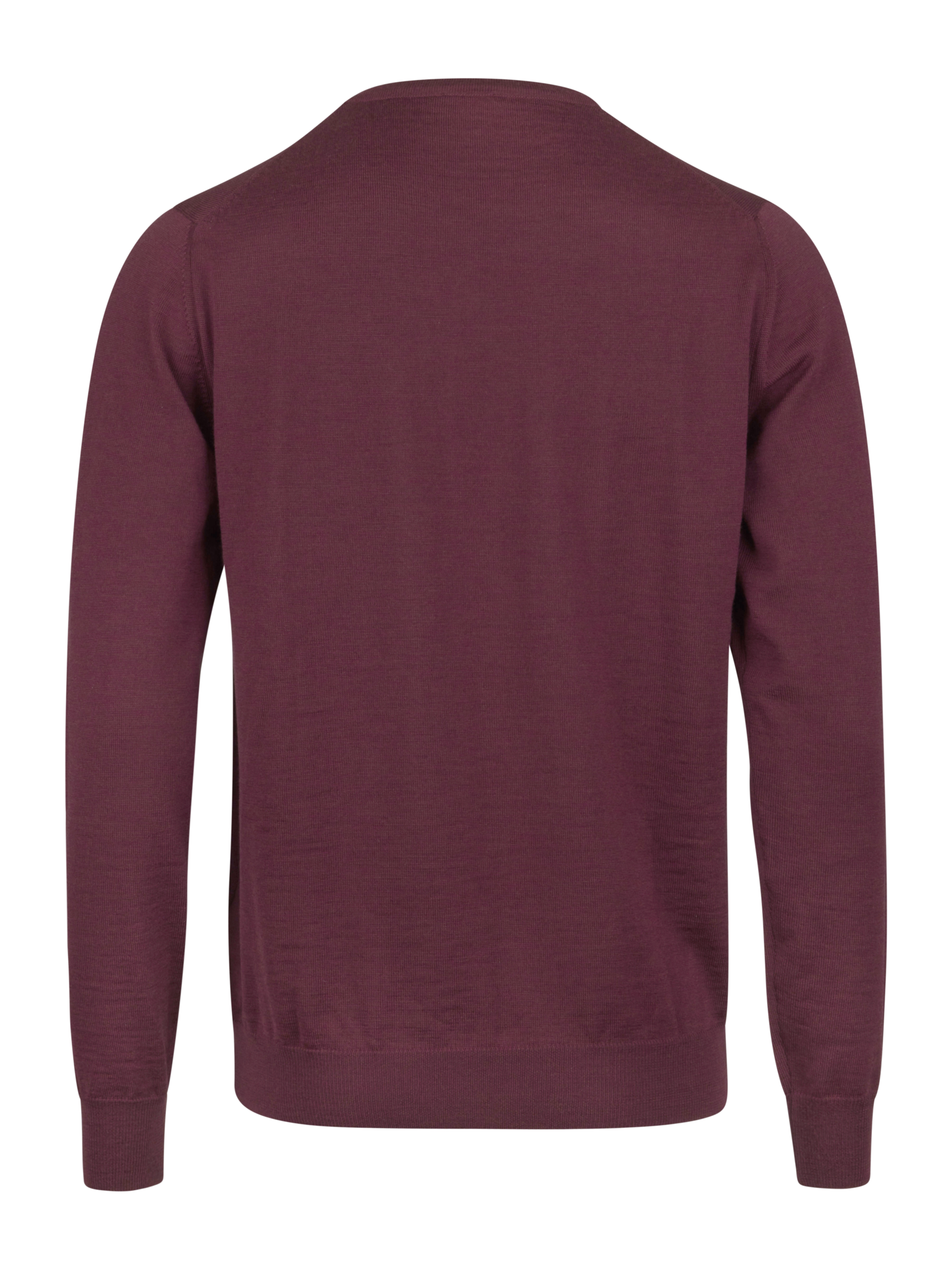 Dark red Merino Wool Crew Neck 
