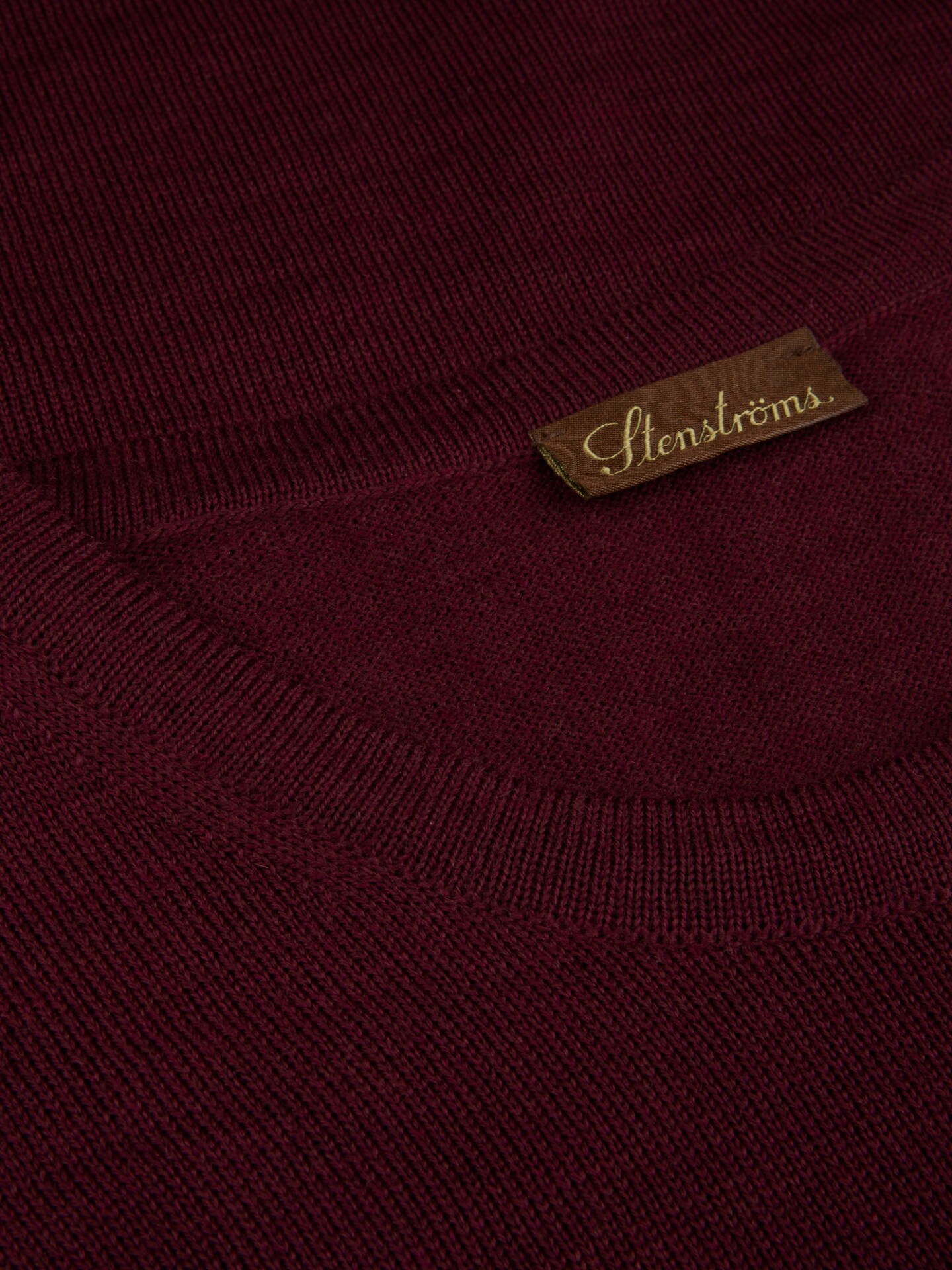 Dark red Merino Wool Crew Neck 