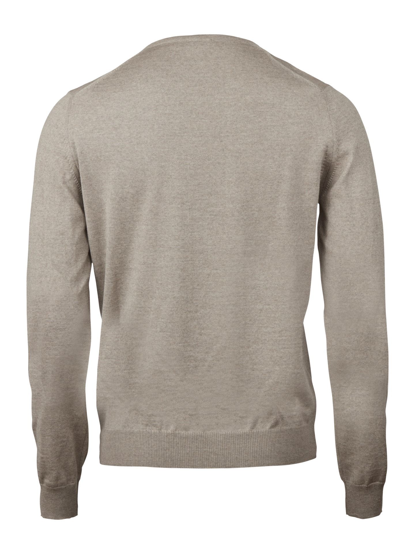 Beige Merino Wool Crew Neck