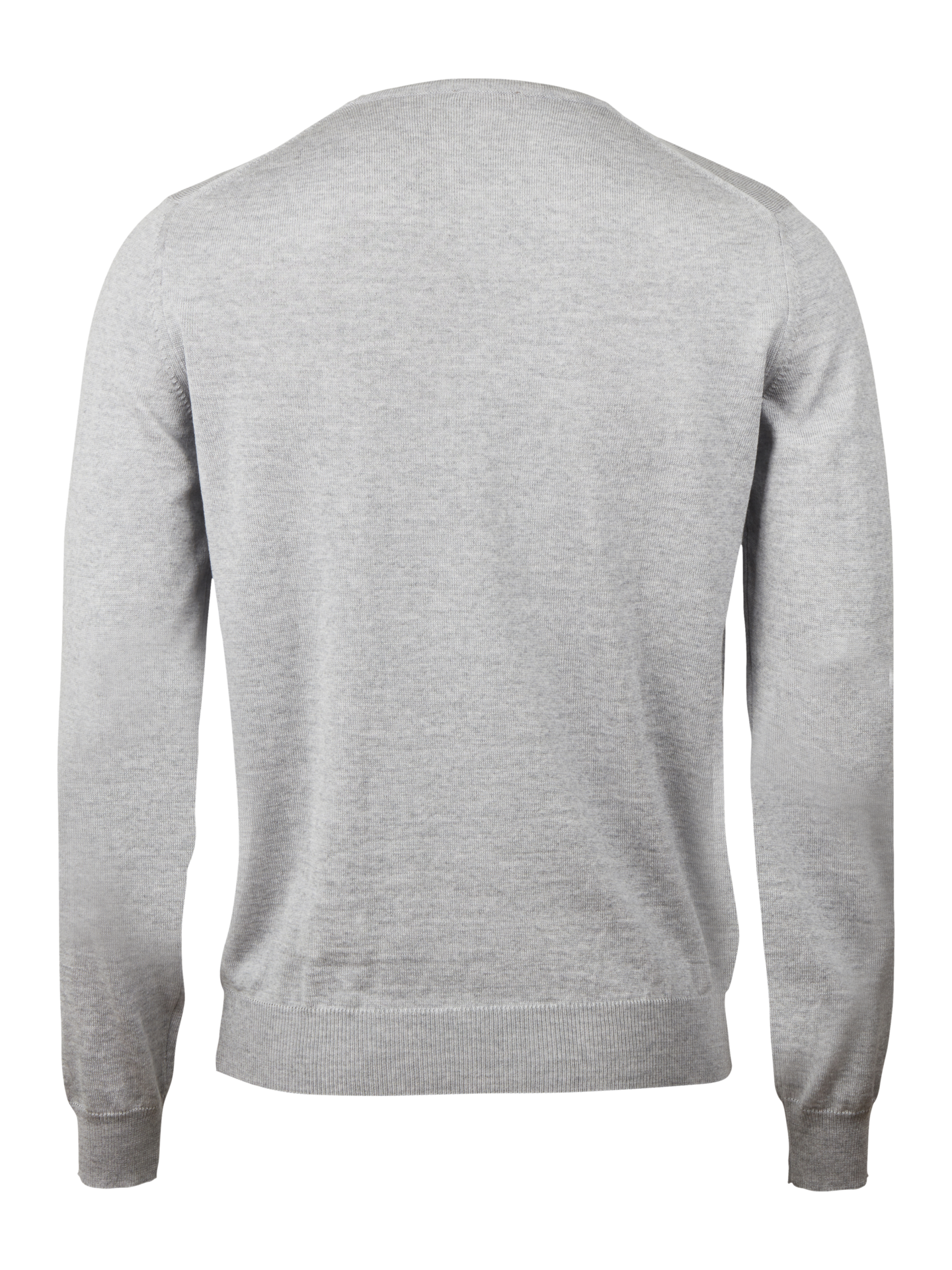 Light grey Mélange Merino Wool V-Neck