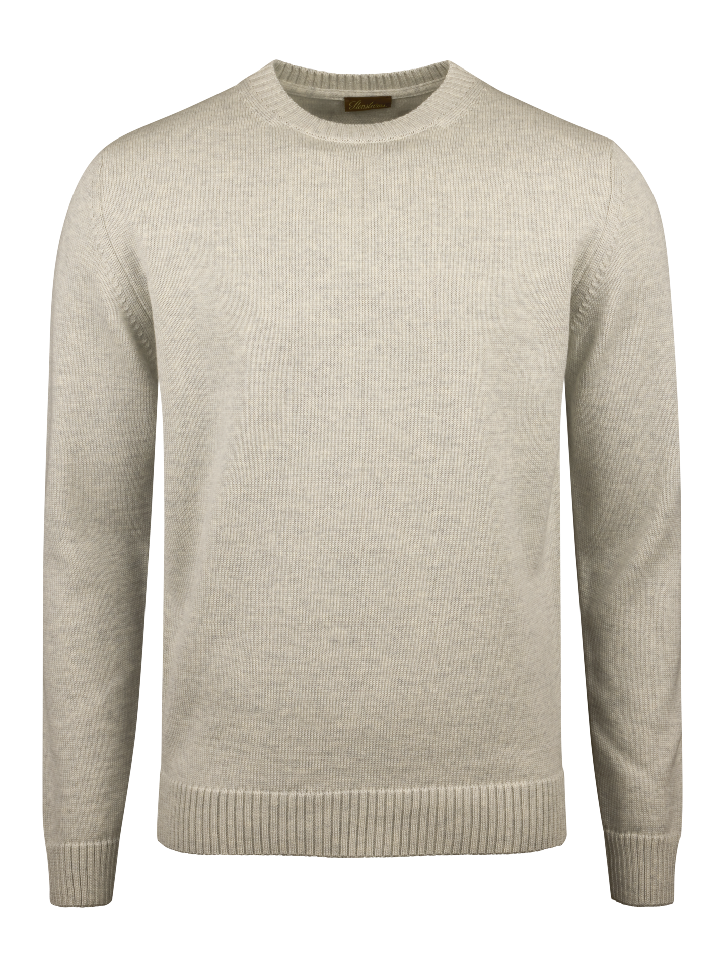Stenströms Light grey Chunky Merino Wool Crew Neck | Men | Men's knitwear & sweatshirts | Size: L | Light grey | Solid | Long Sleeves