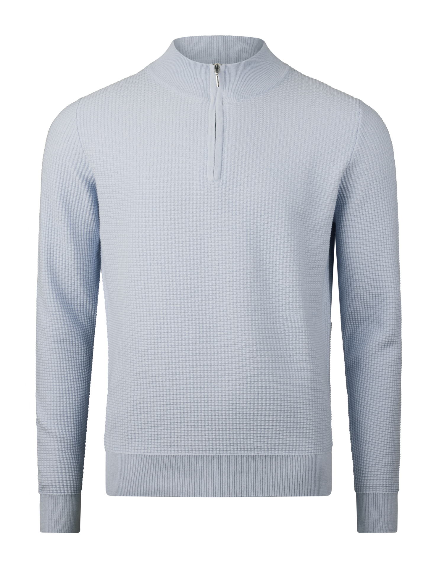 Stenströms Light blue Textured Half Zip | Men | Men's knitwear & sweatshirts | Size: L | Light blue | Solid | Long Sleeves