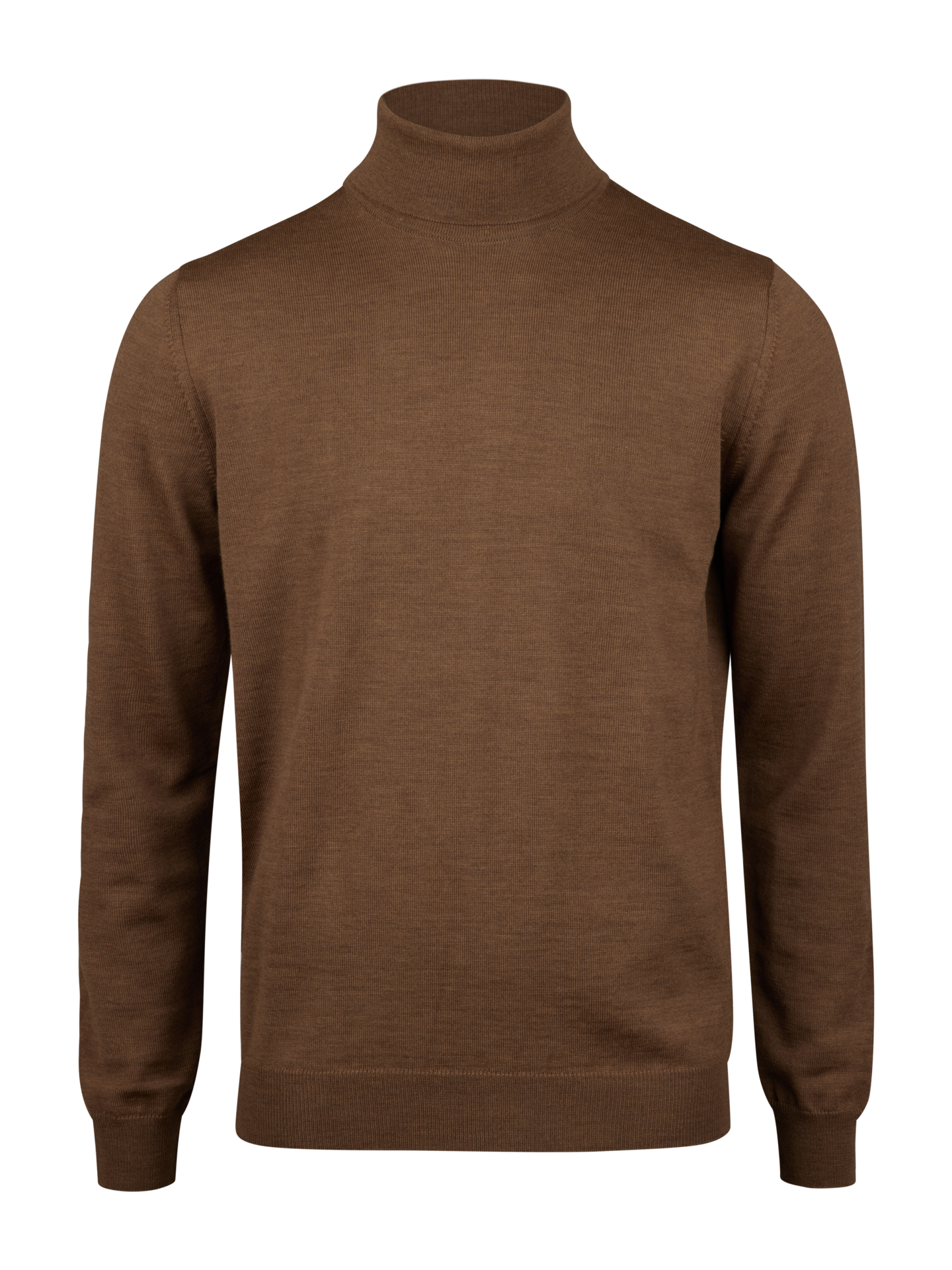 Stenströms Light brown Merino Wool Roll Neck | Men | Men's knitwear & sweatshirts | Size: M | Light brown | Solid | Long Sleeves