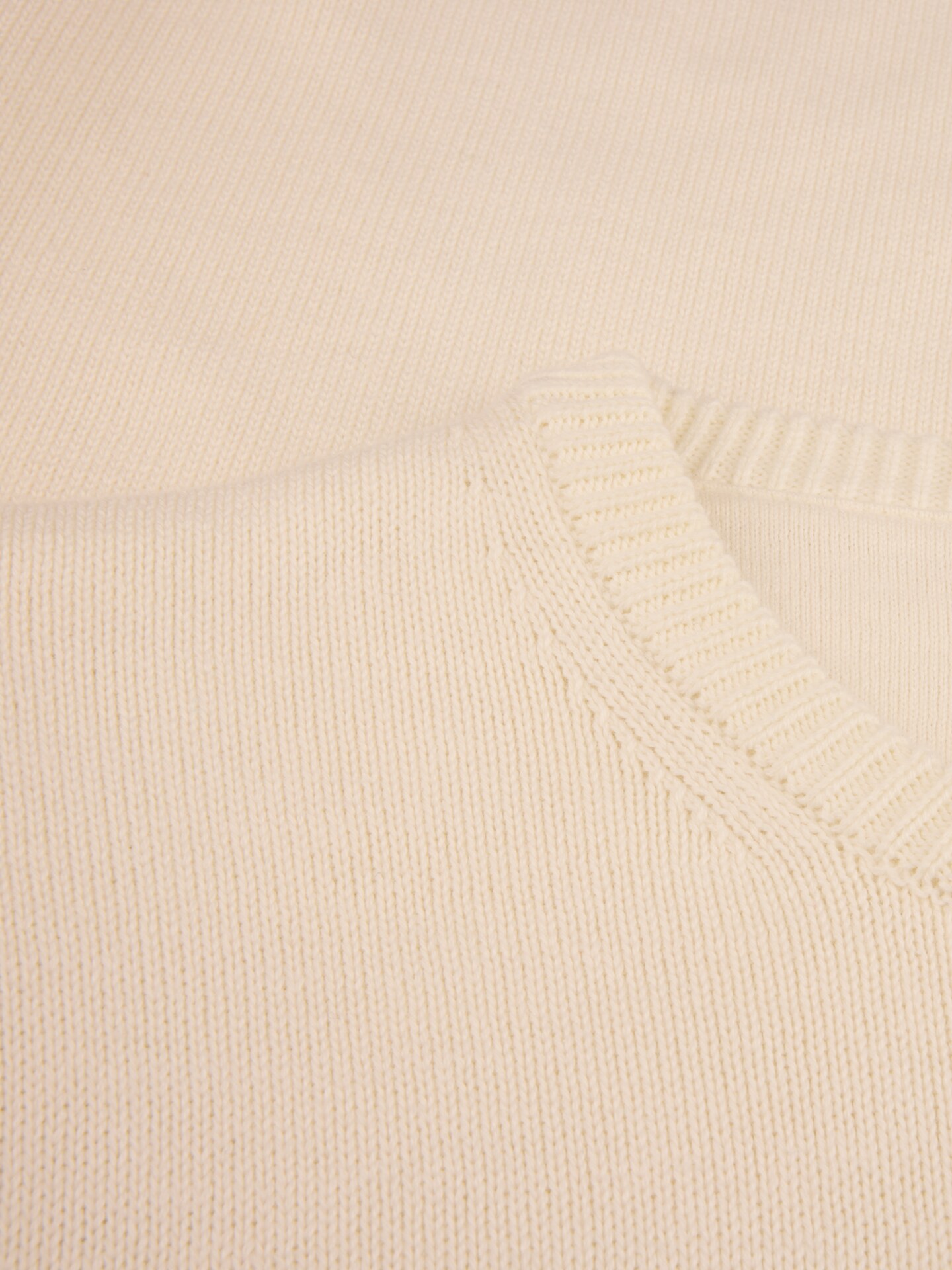 Pullover mit Rundhalskragen, Offwhite 