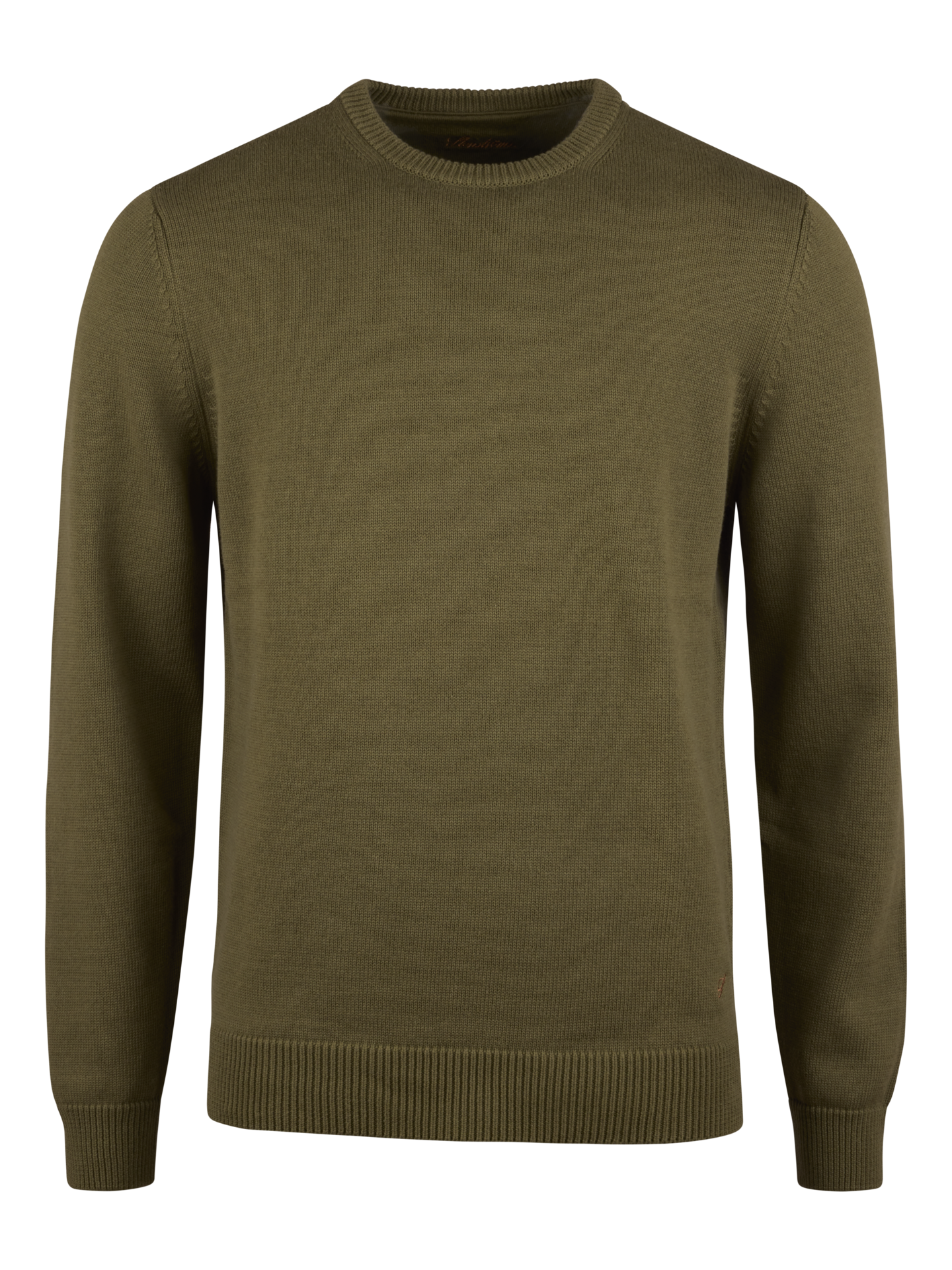 Stenströms Grön Rundhalsad Tröja | Herr | Herrtröjor & Stickat | Storlek: 3XL | Grön | Enfärgad | Lång Ärm