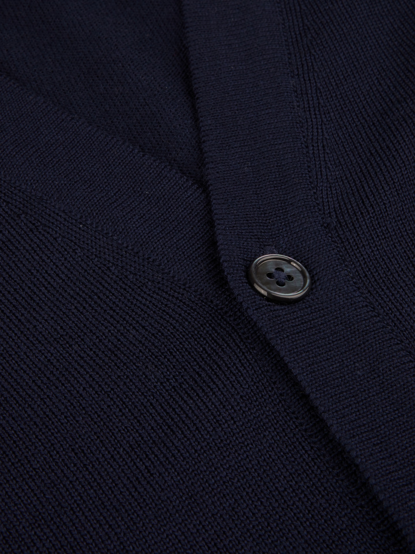 Navy Merino Wool Cardigan