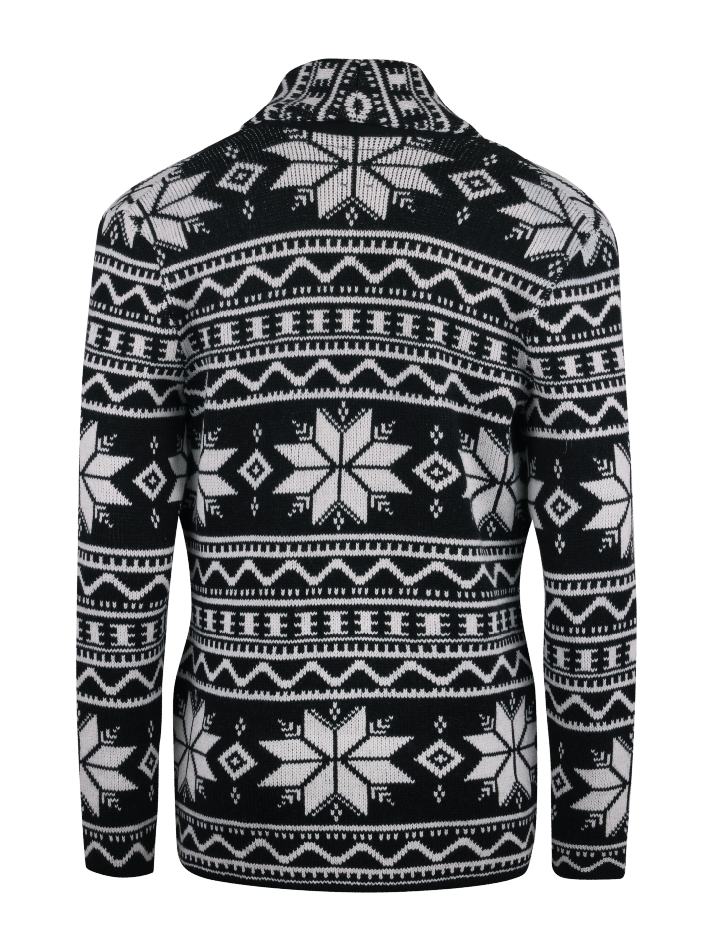 Black Knitted Tuxedo Cardigan 
