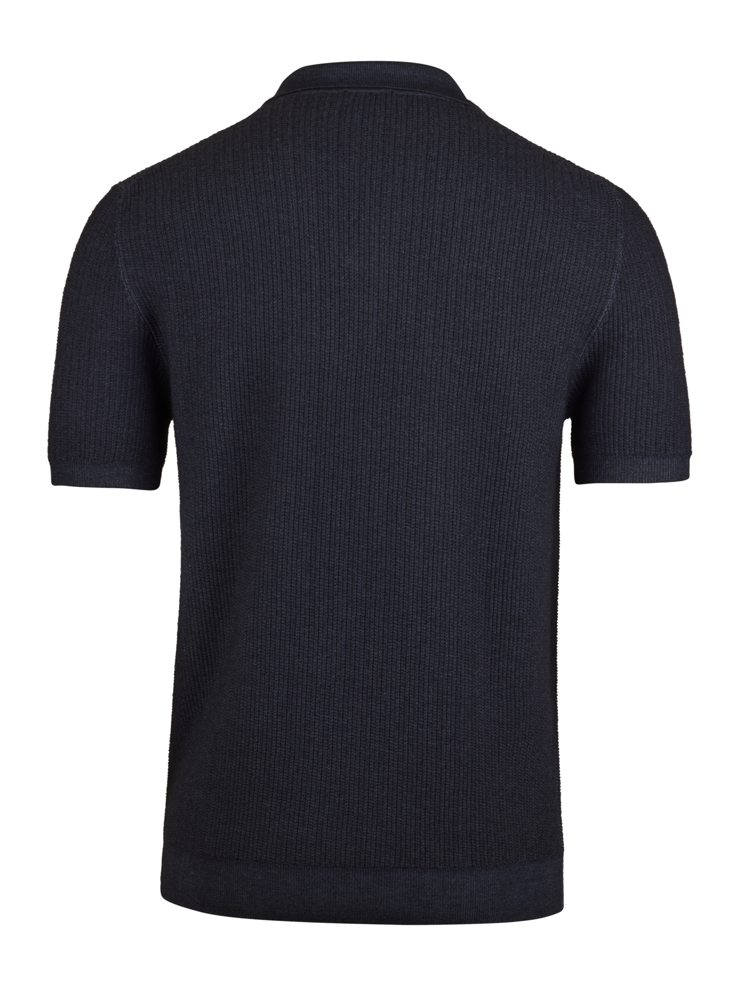 Navy Knitted Polo Shirt