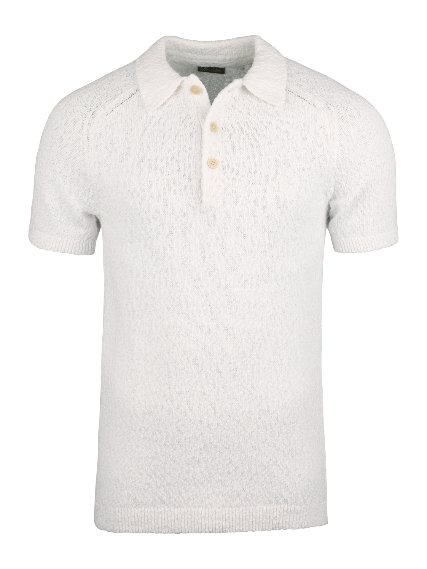 White Knitted Polo Shirt