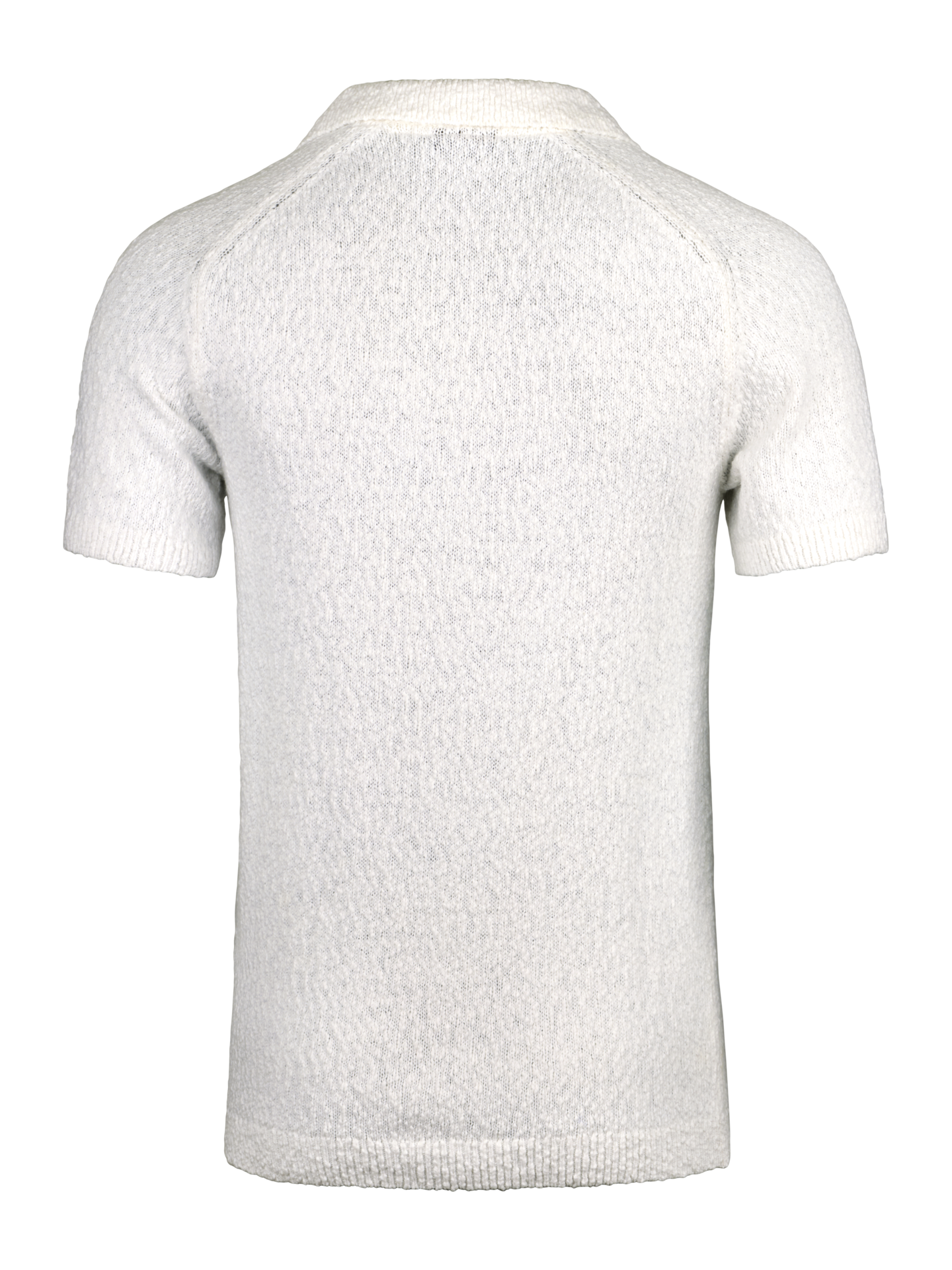 White Knitted Polo Shirt