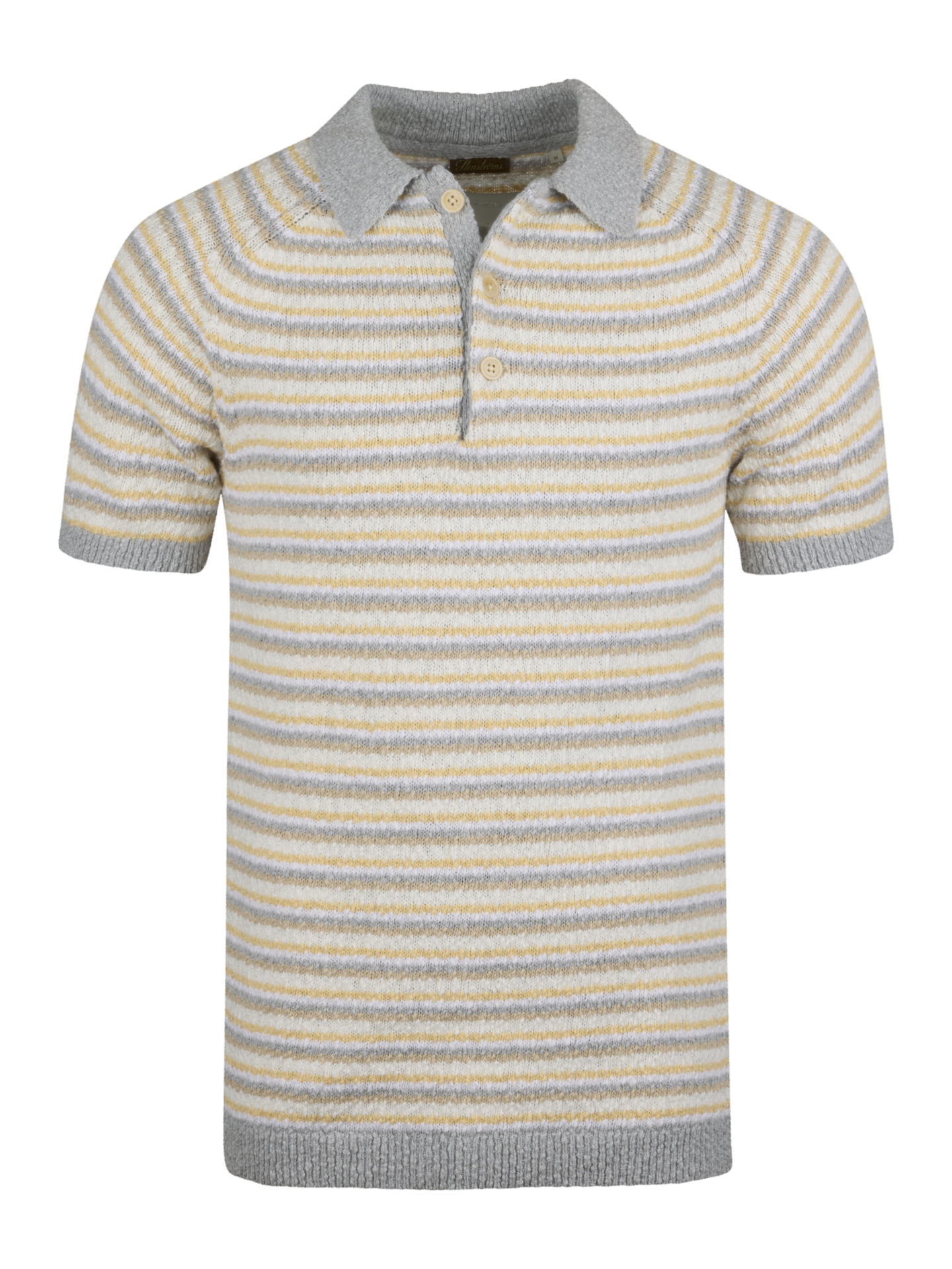 Stenströms Ljusgrå Stickad Kragtröja | Herr | Herrtröjor & Stickat | Pikéer & T-shirts | Storlek: S | Ljusgrå | Kort Ärm