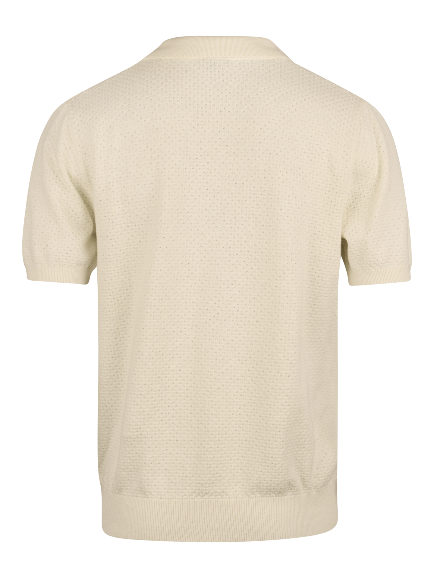 Offwhite Textured Polo Shirt 