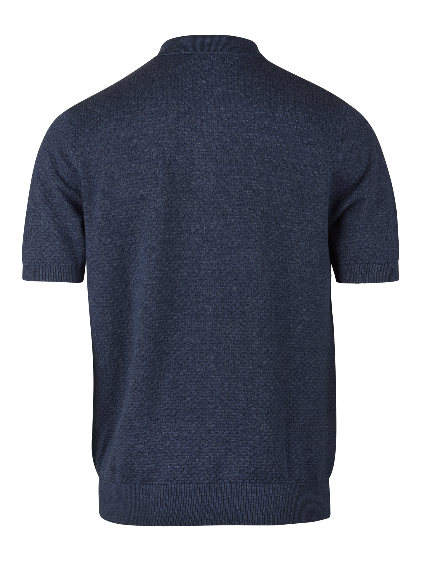 Strukturiertes Polohemd, Blau 