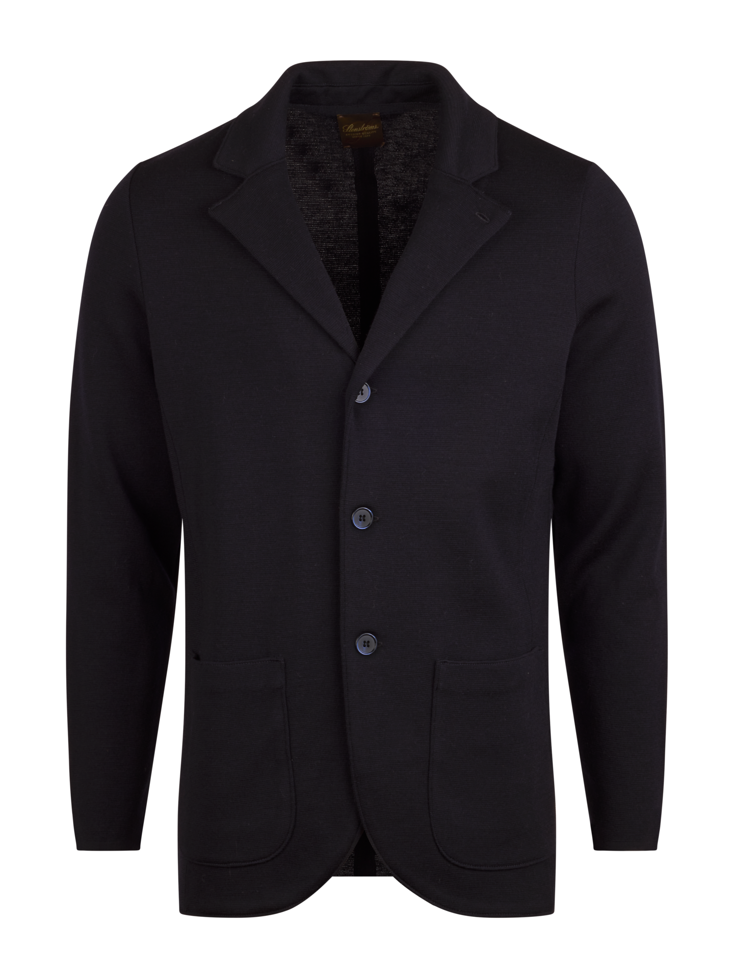 Stenströms Marinblå Stickad Blazer | Herr | Jackor & Kavajer | Storlek: XL | Marinblå | Enfärgad | Lång Ärm
