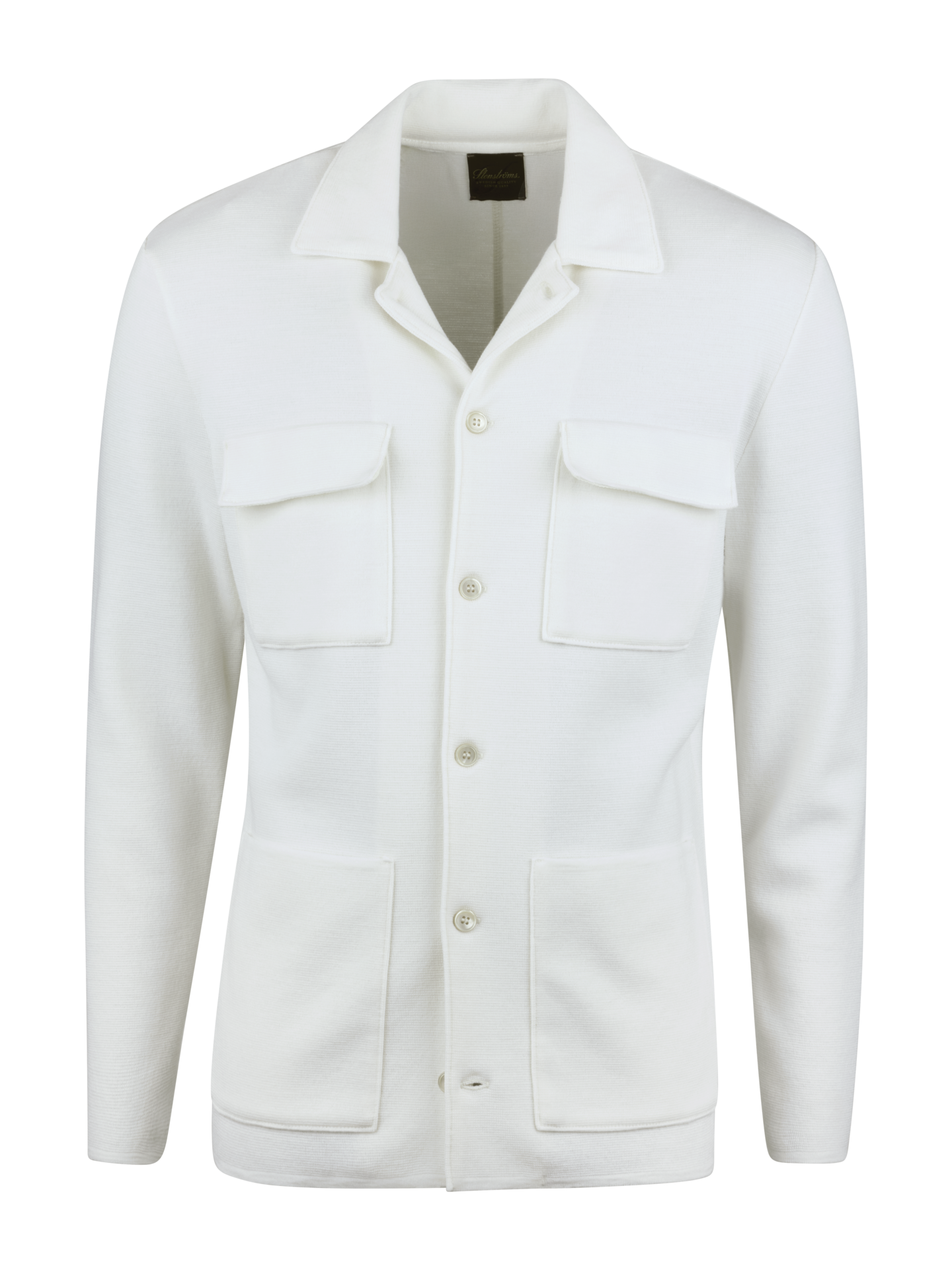 Stenströms Offwhite Merino Wool Cardigan | Men | Men's knitwear & sweatshirts | Size: M | Offwhite | Solid | Long Sleeves