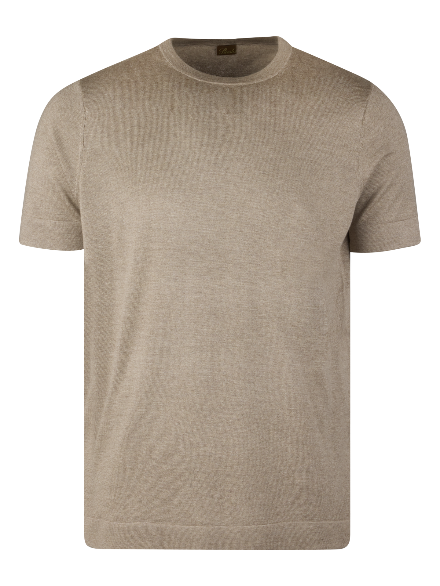 Stenströms Beige Siden/Kashmir T-Shirt | Herr | Herrtröjor & Stickat | Storlek: XXL | Beige | Enfärgad | Kort Ärm