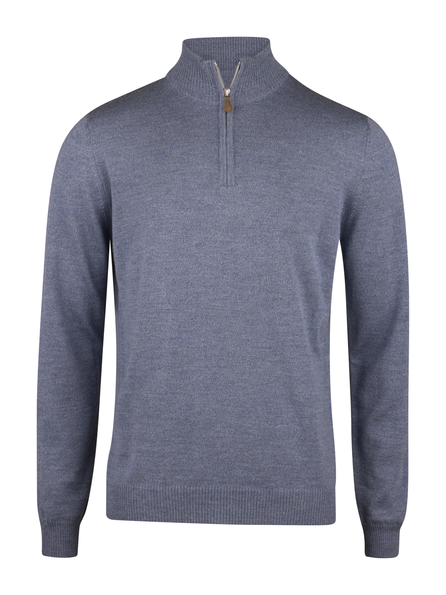 Stenströms Blue Merino Wool Half Zip | Men | Men's knitwear & sweatshirts | Size: XXL | Blue | Solid | Long Sleeves