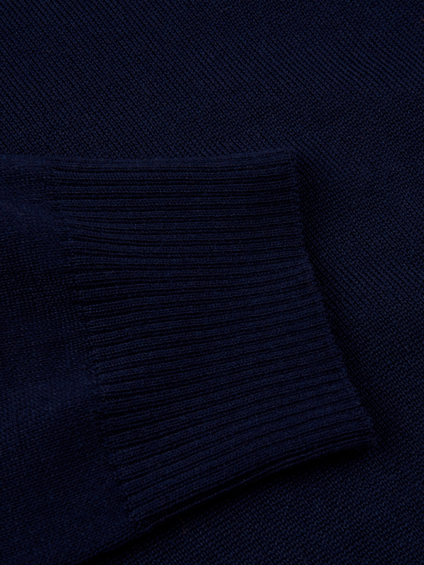Navy Merino Wool Half Zip 