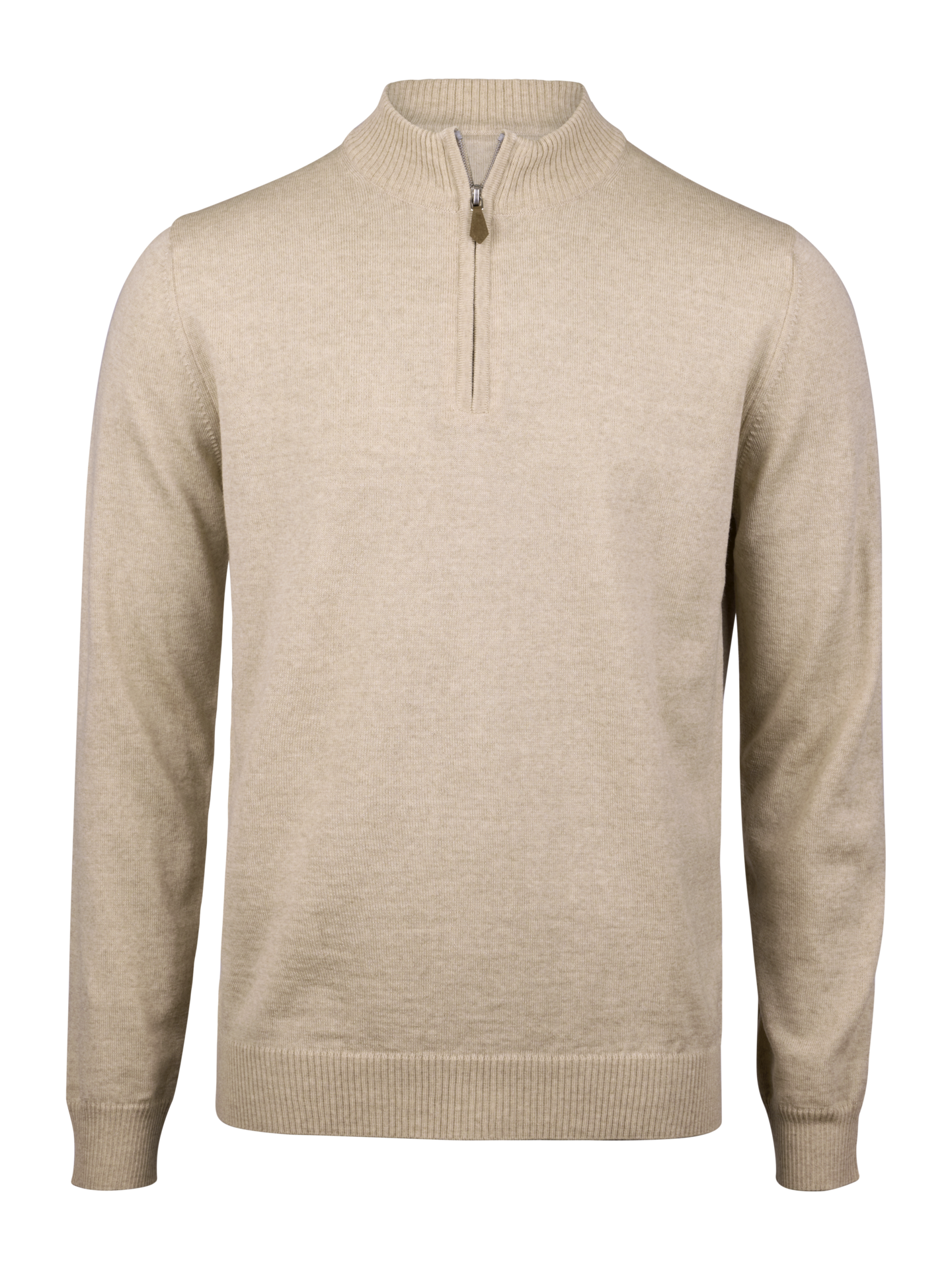 Stenströms Ljusbeige Merinoulltröja Half Zip | Herr | Herrtröjor & Stickat | Storlek: 3XL | Ljusbeige | Enfärgad | Lång Ärm