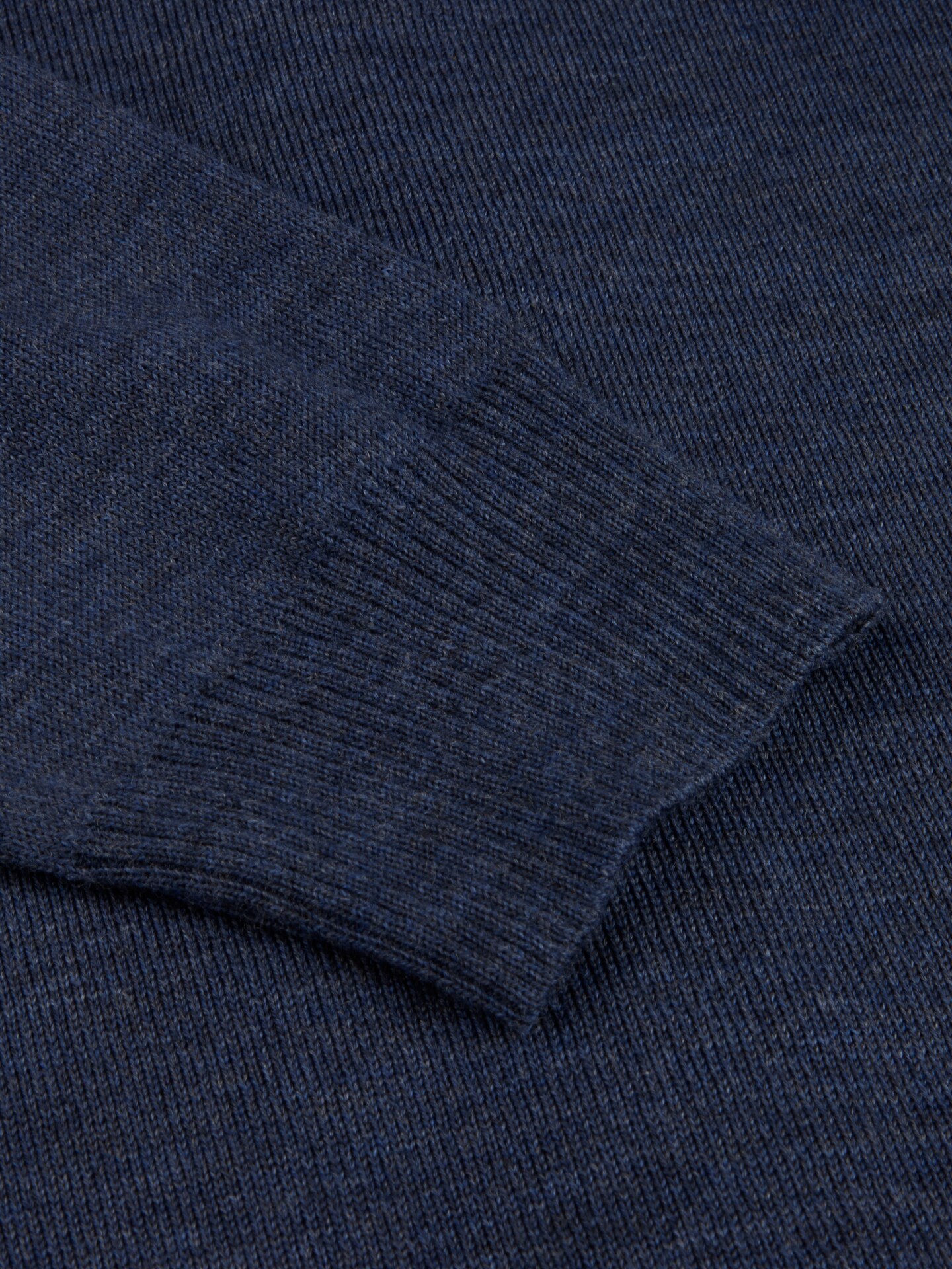Mörkblå Merinoull Zip Cardigan
