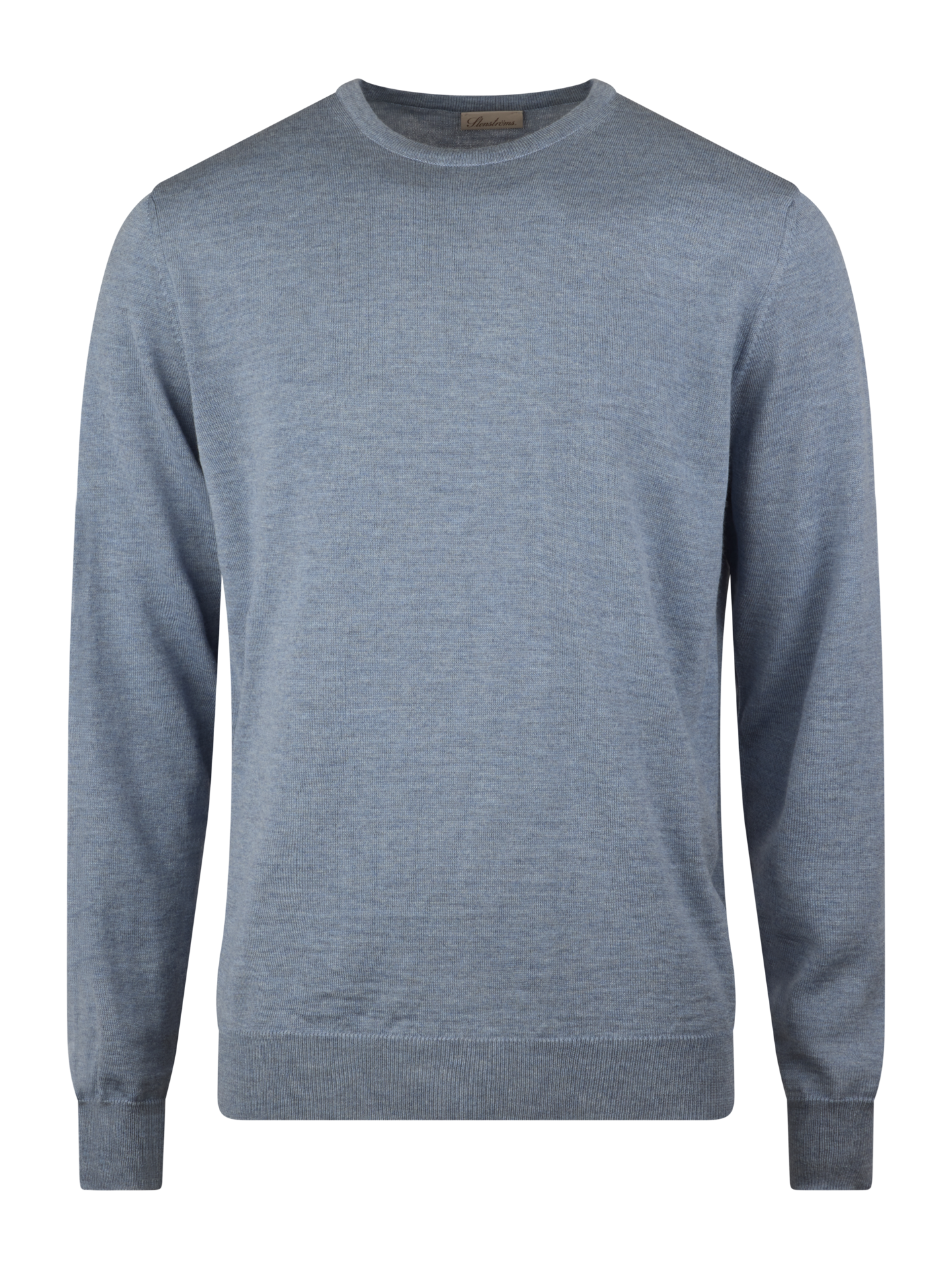 Stenströms Light blue Merino Wool Crew Neck | Men | Men's knitwear & sweatshirts | Size: 3XL | Light blue | Solid | Long Sleeves