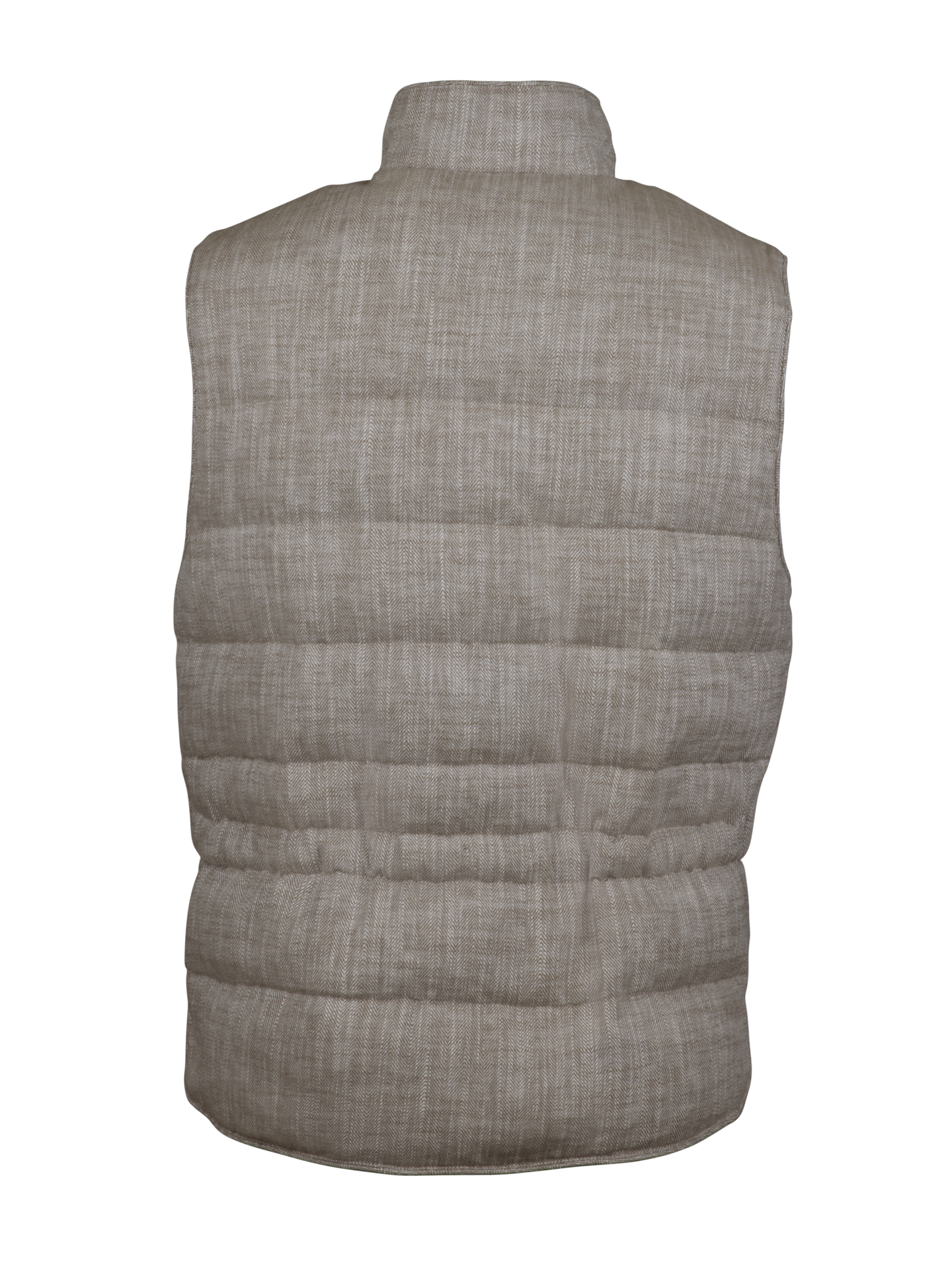 Beige Vadderad Dunväst