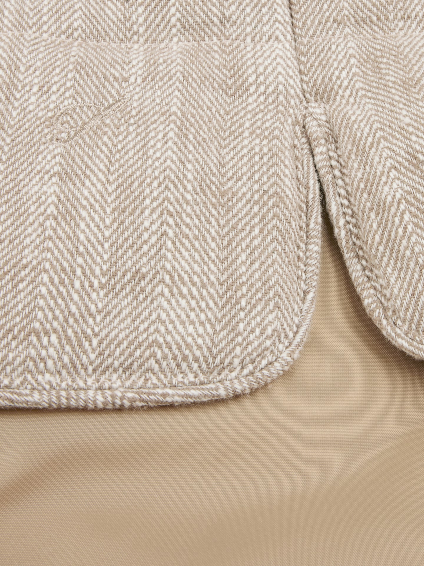 Beige Vadderad Dunväst