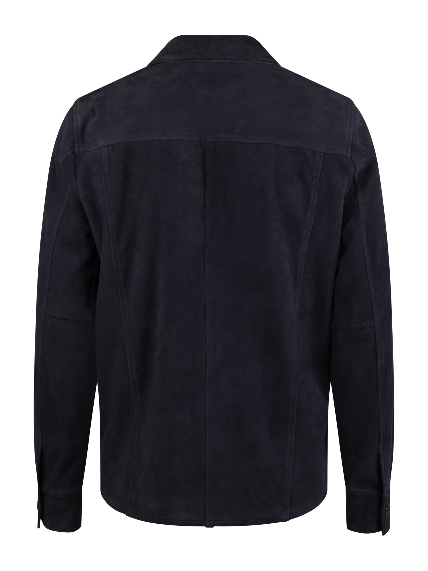 Navy Suede Overshirt 