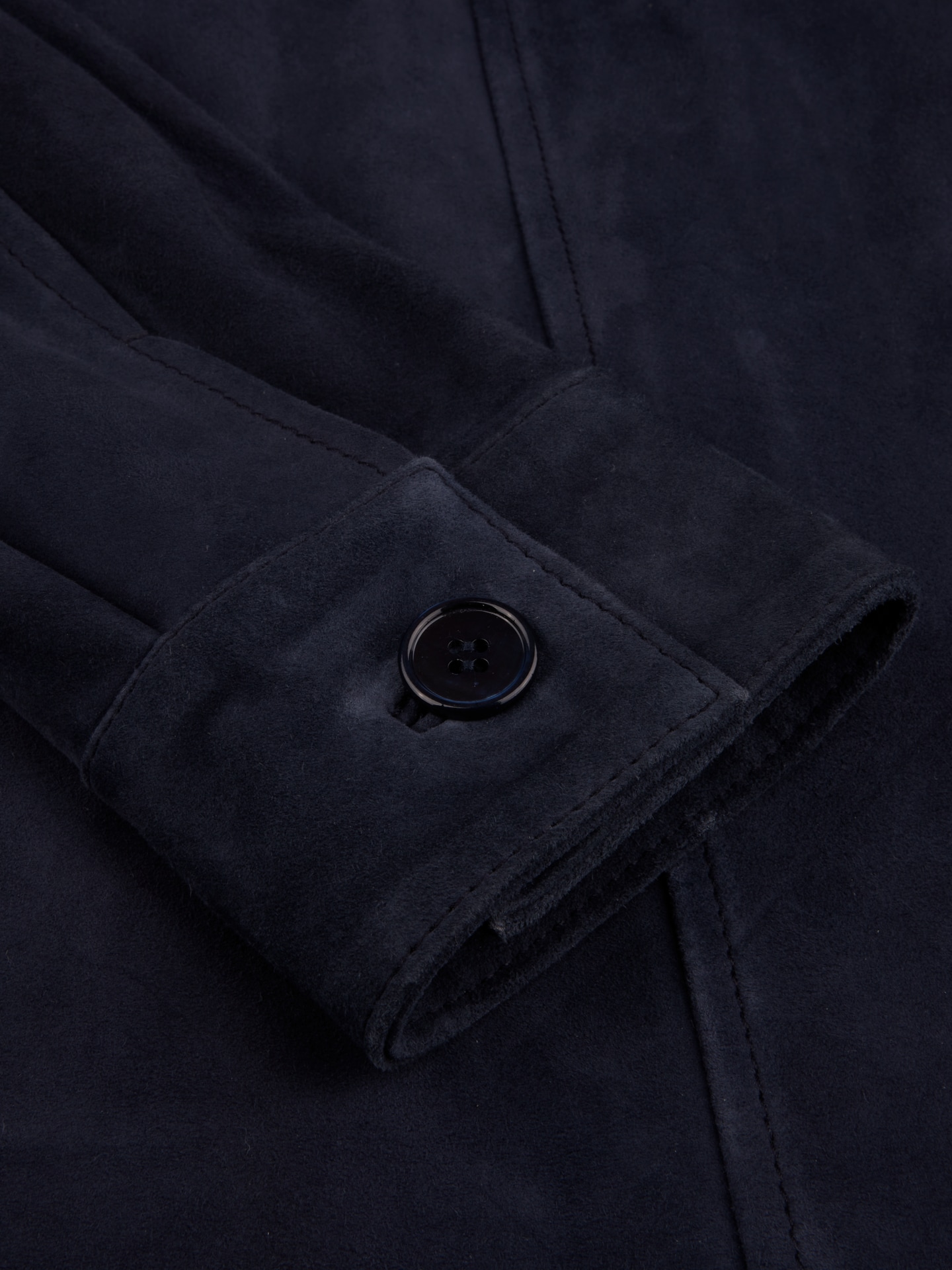 Navy Suede Overshirt 