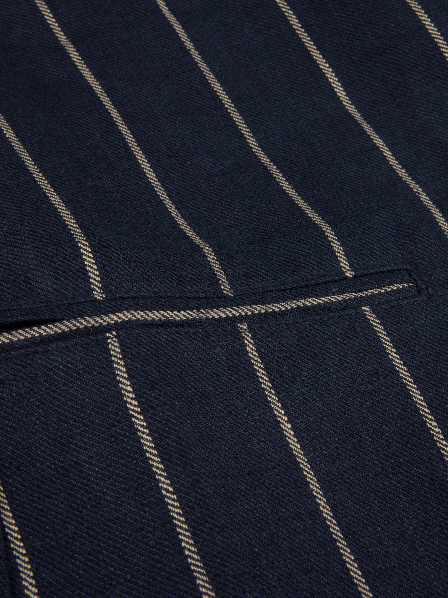 Elisabeth Navy Striped Linen Jacket