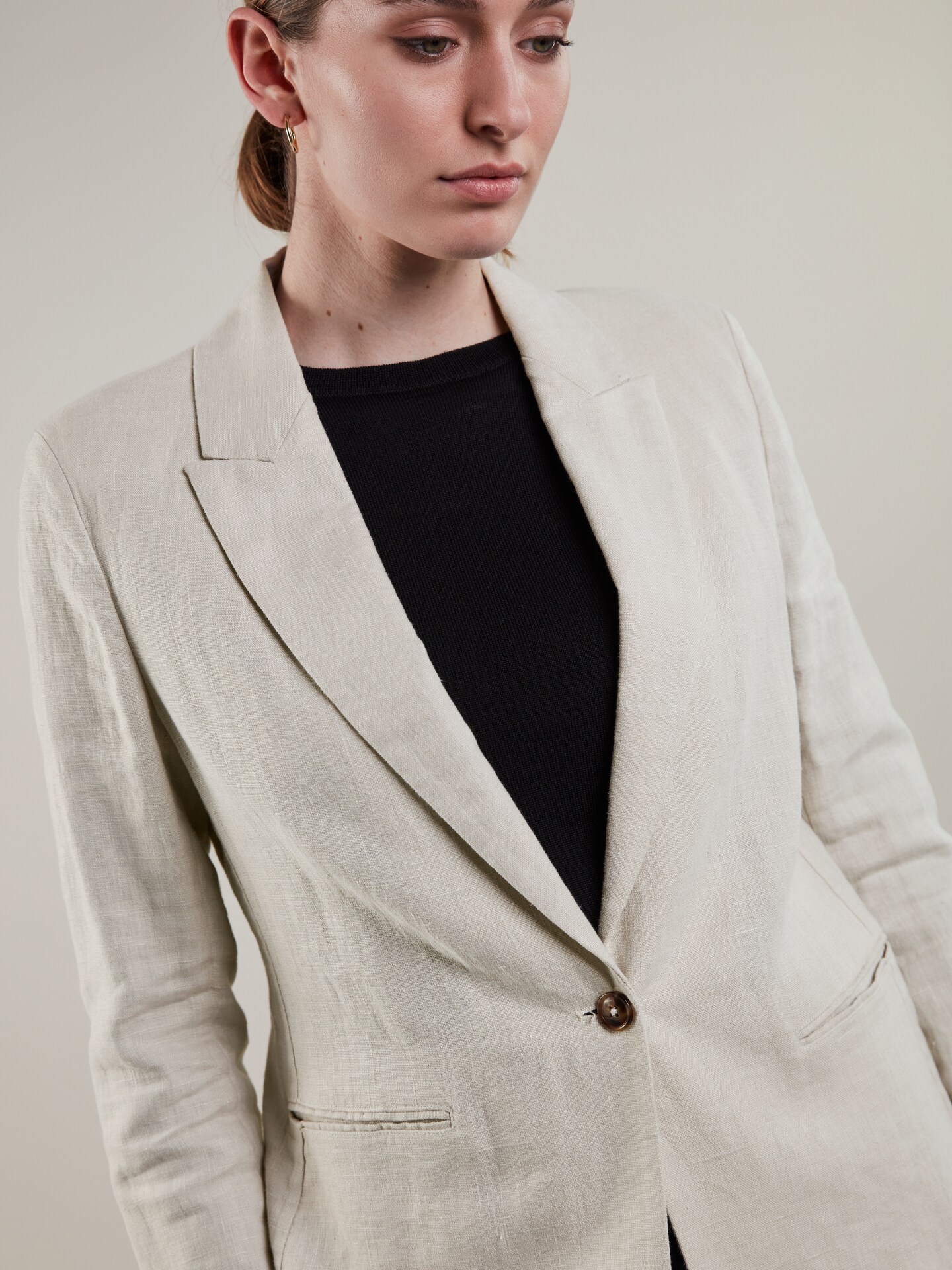 Elisabeth Leinenjacke, Hell beige