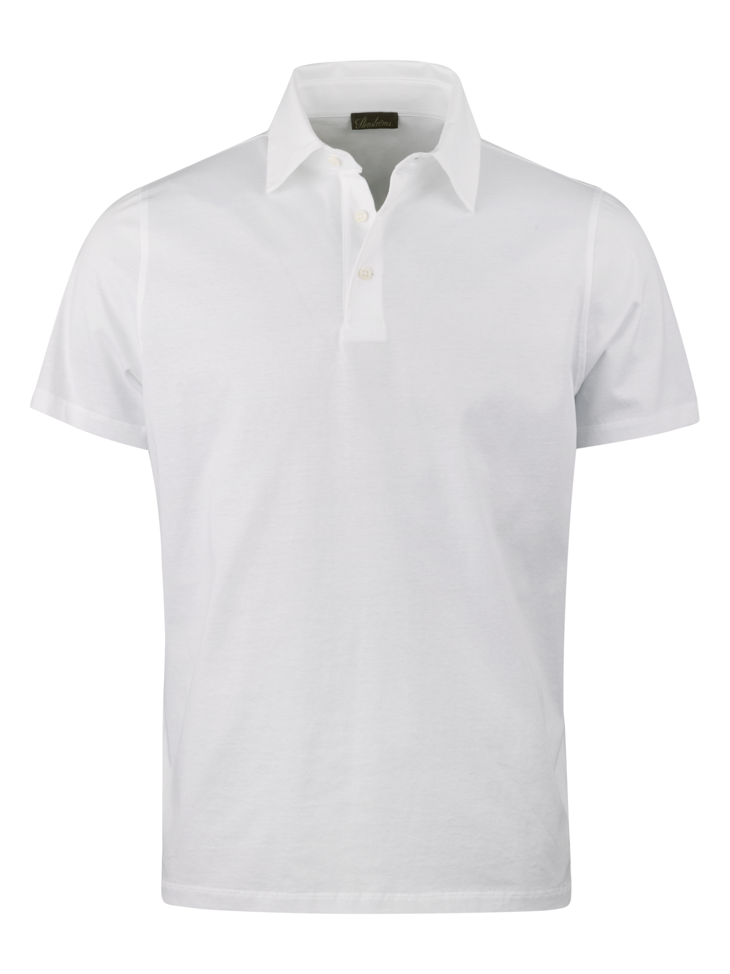 Stenströms White Mercerised Polo Shirt | Men | Polos & T-shirts | Size: 3XL | White | Solid | Short Sleeves