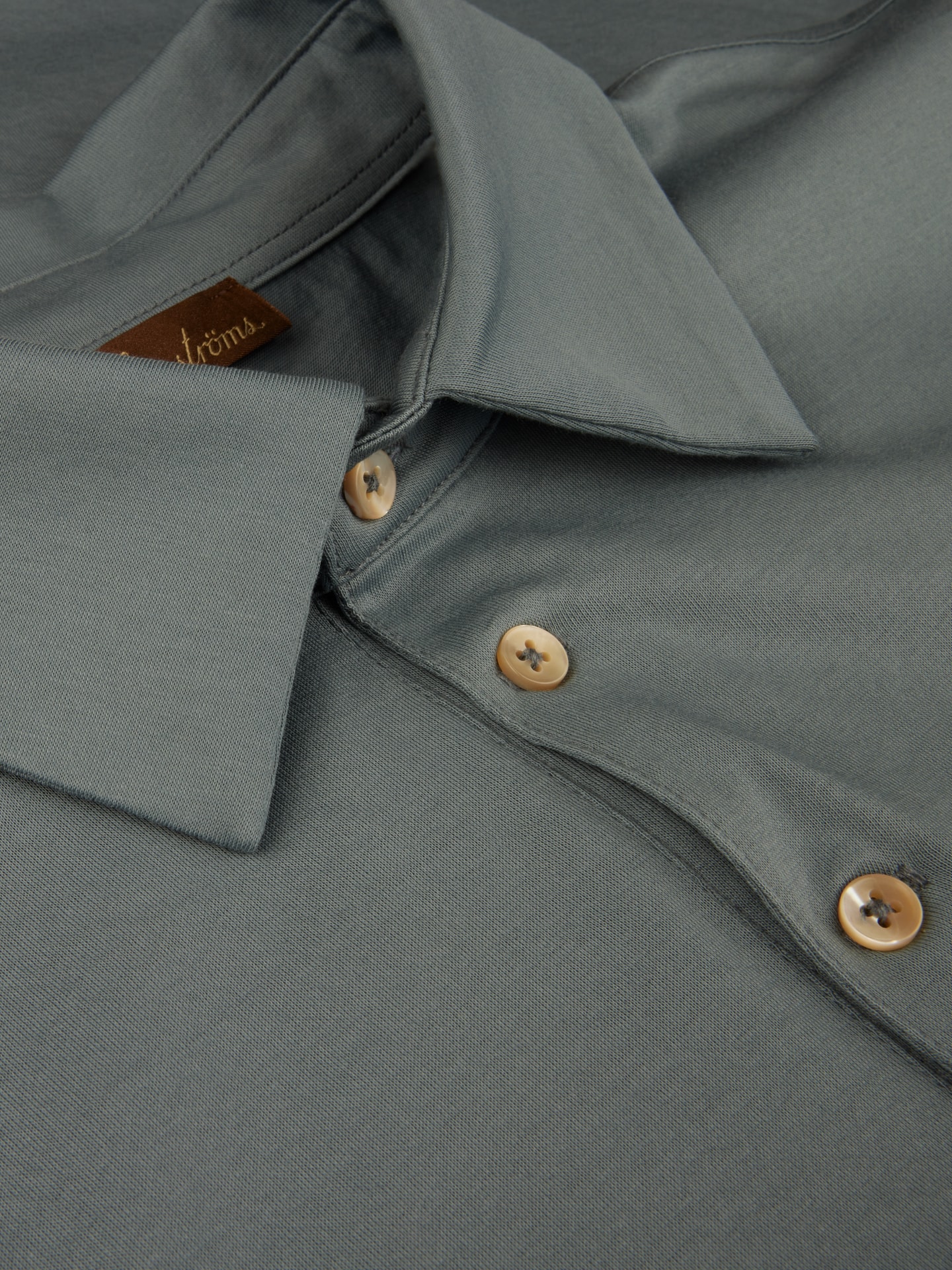 Blue Mercerised Polo Shirt 