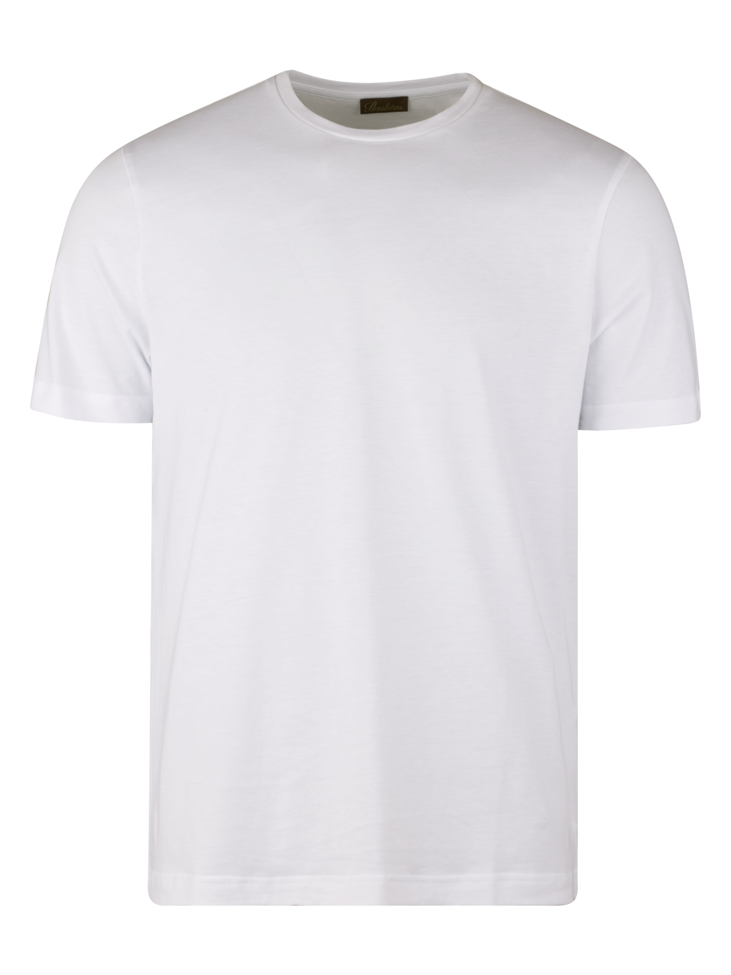 Stenströms Vit Bomulls T-Shirt | Herr | Pikéer & T-shirts | Storlek: XL | Vit | Enfärgad | Kort Ärm
