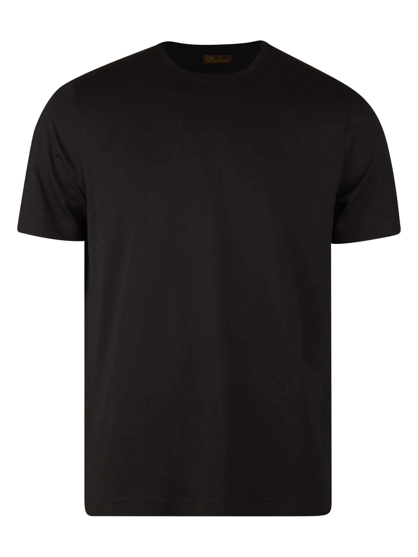 Stenströms Svart Bomulls T-Shirt | Herr | Pikéer & T-shirts | Storlek: XXL | Svart | Enfärgad | Kort Ärm