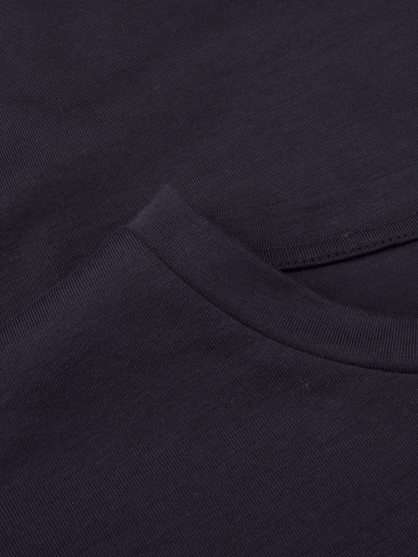 Navy blau Langärmliges T-Shirt