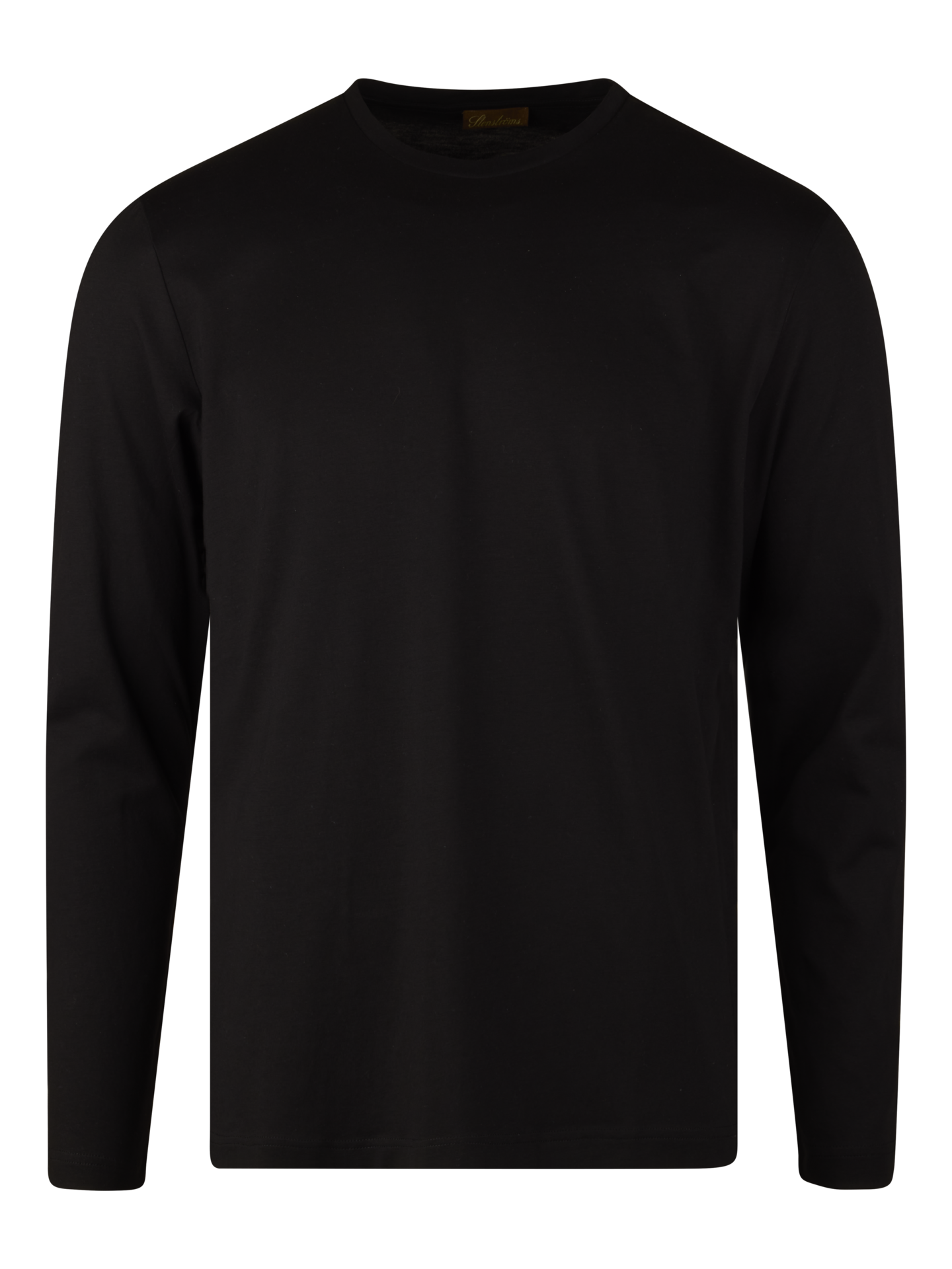 Stenströms Black Long Sleeved T-Shirt | Men | Polos & T-shirts | Size: L | Black | Solid | Long Sleeves